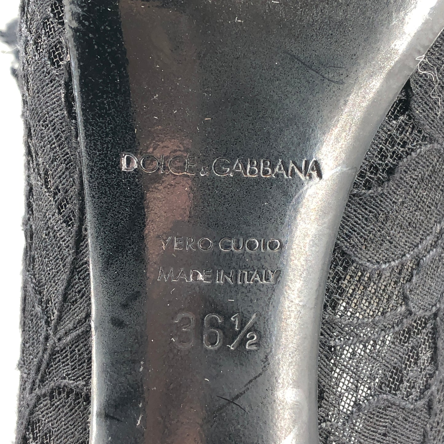 Dolce & Gabbana Lace Platform Peep-Toe Pumps Black Women’s Size 36.5