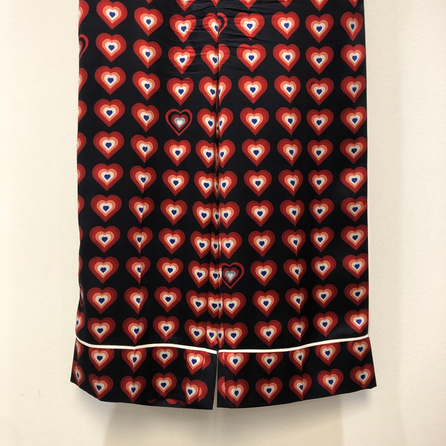 Fendi Heart Print Midi Pencil Pants Size 36