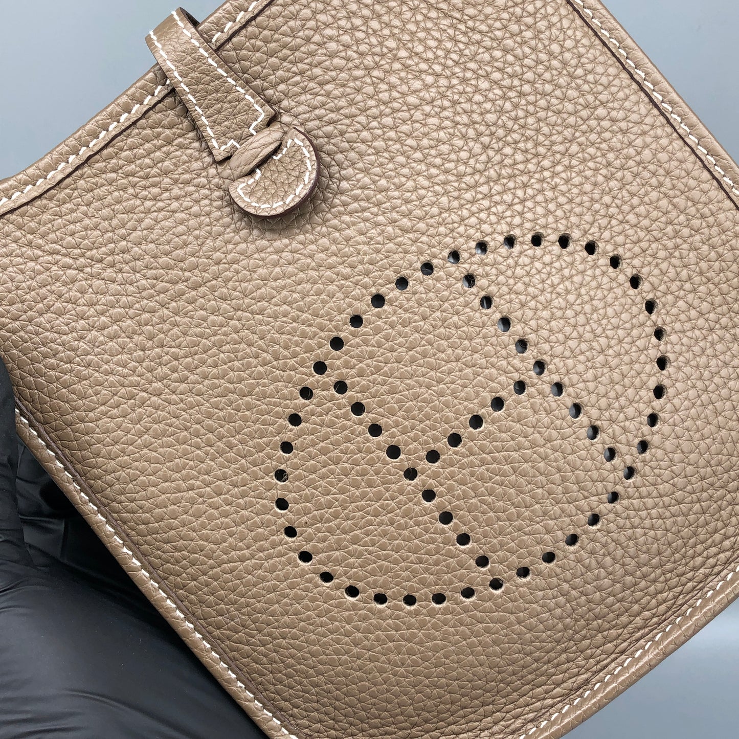 Hermes Mini Evelyne Bag 2021 Etoupe Color