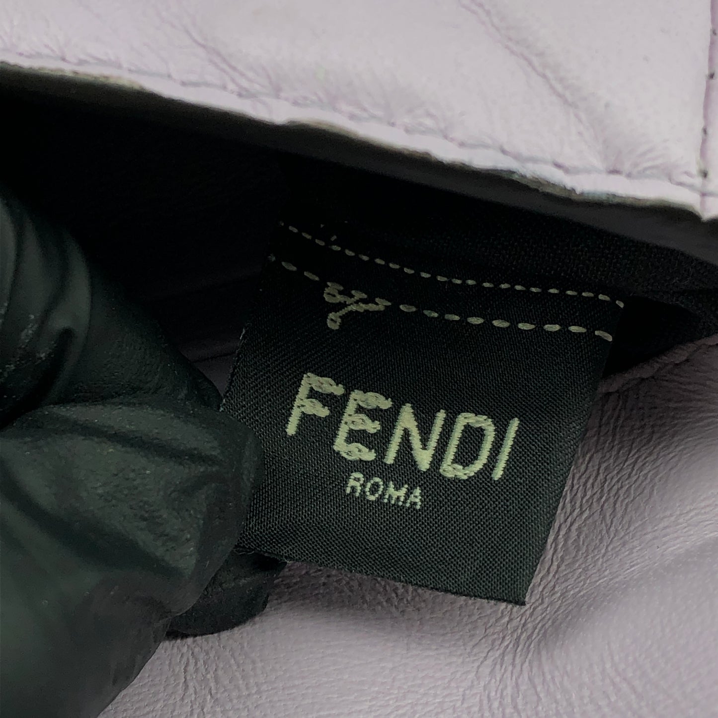 Fendi Light Purple FF Embossed Baguette Shoulder Bag