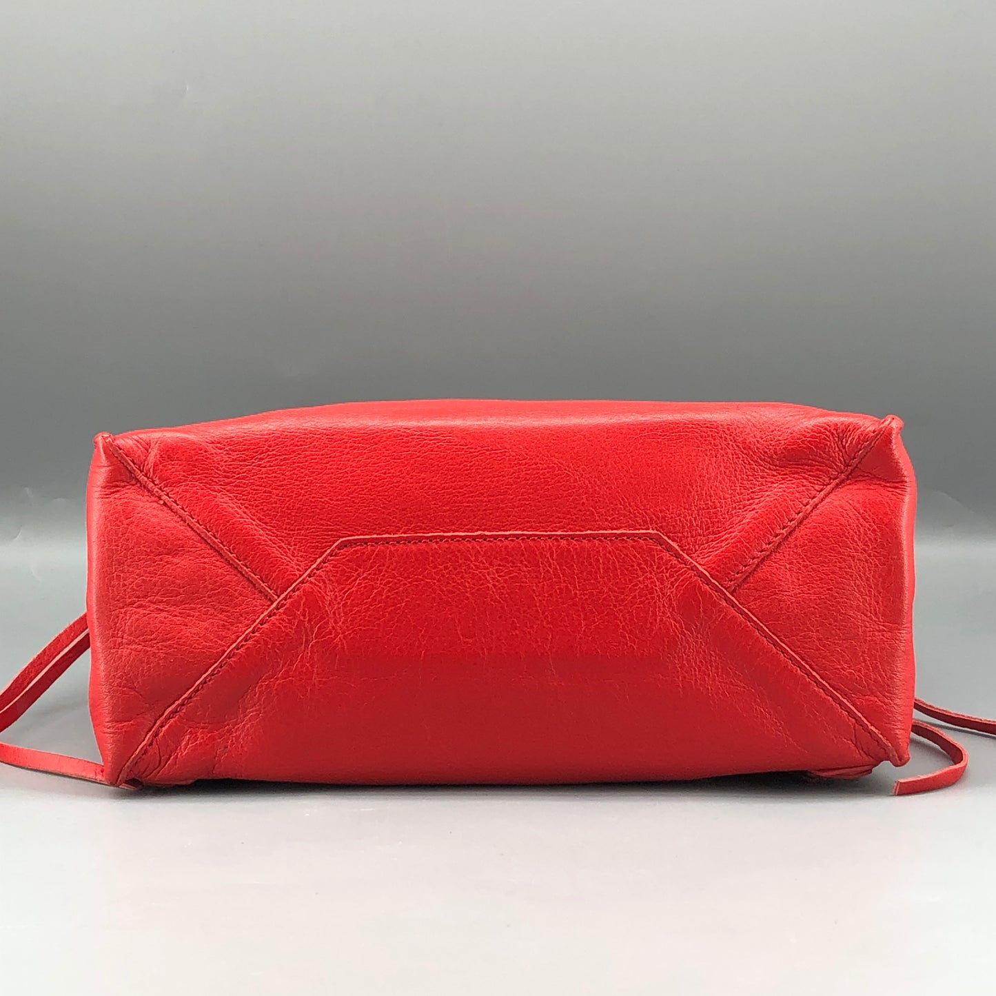 Balenciaga Mini City Lambskin Leather Handbag Red