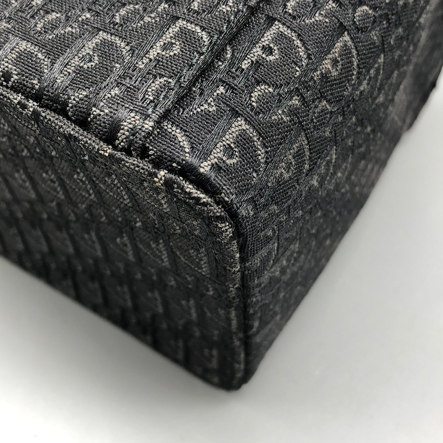 Christian Dior Black Oblique Canvas Box Bag