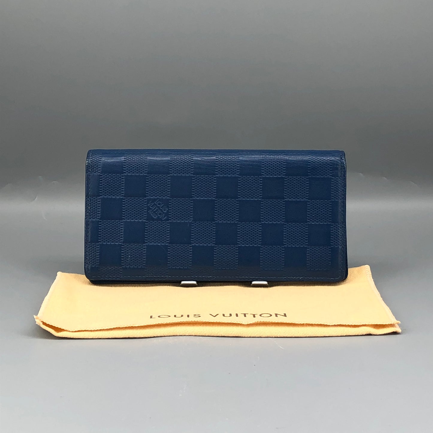 Louis Vuitton Blue Damier Infini Leather Long Wallet