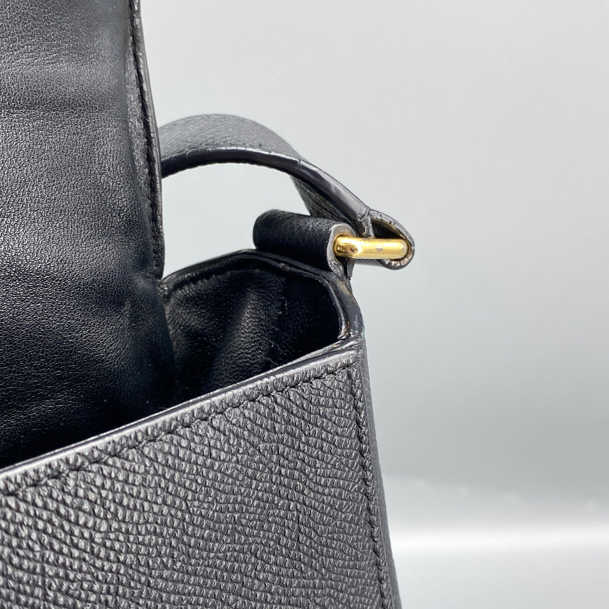 Celine Trotteur Crossbody Bag Black Leather