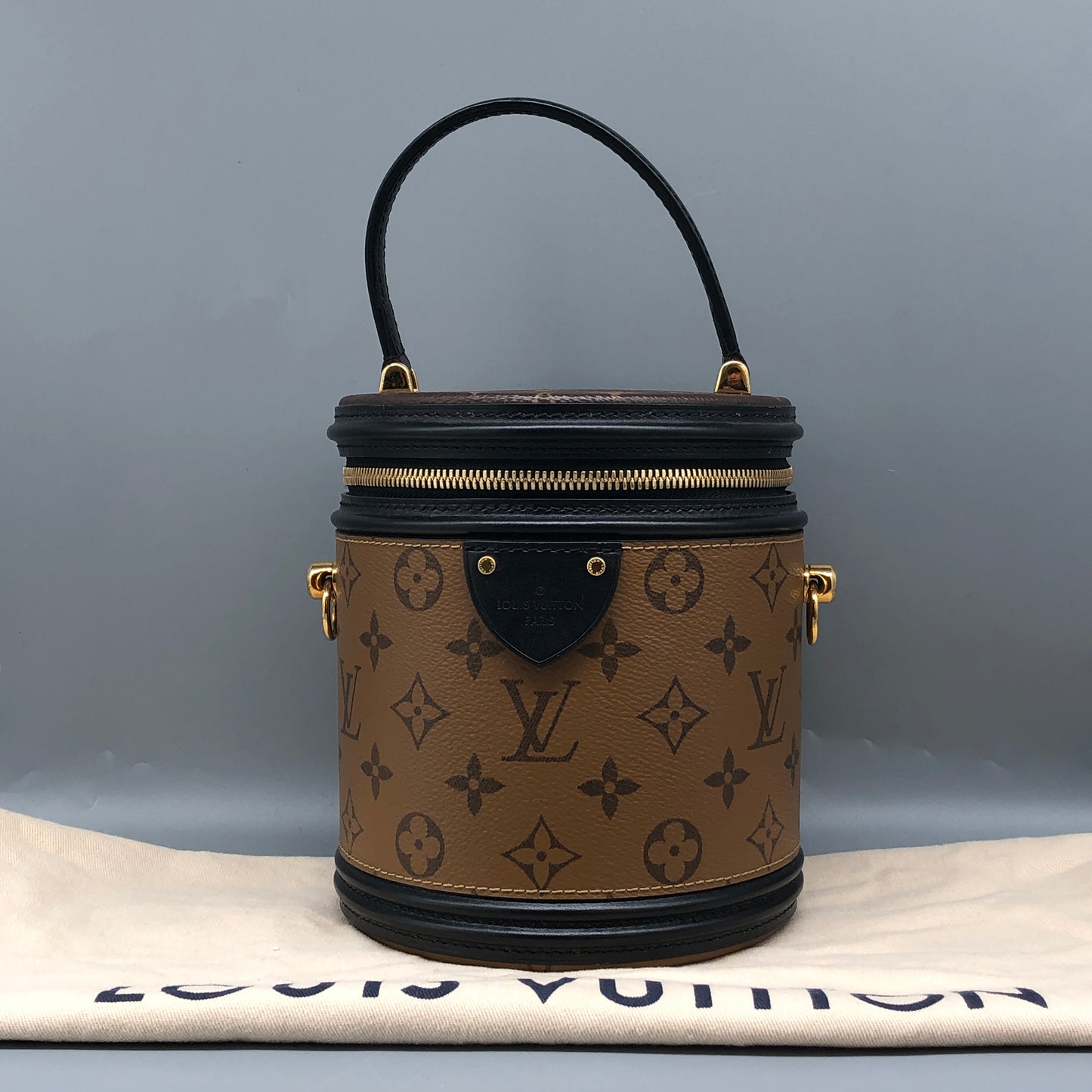 Louis Vuitton Cannes Monogram Canvas Bucket Bag Brown