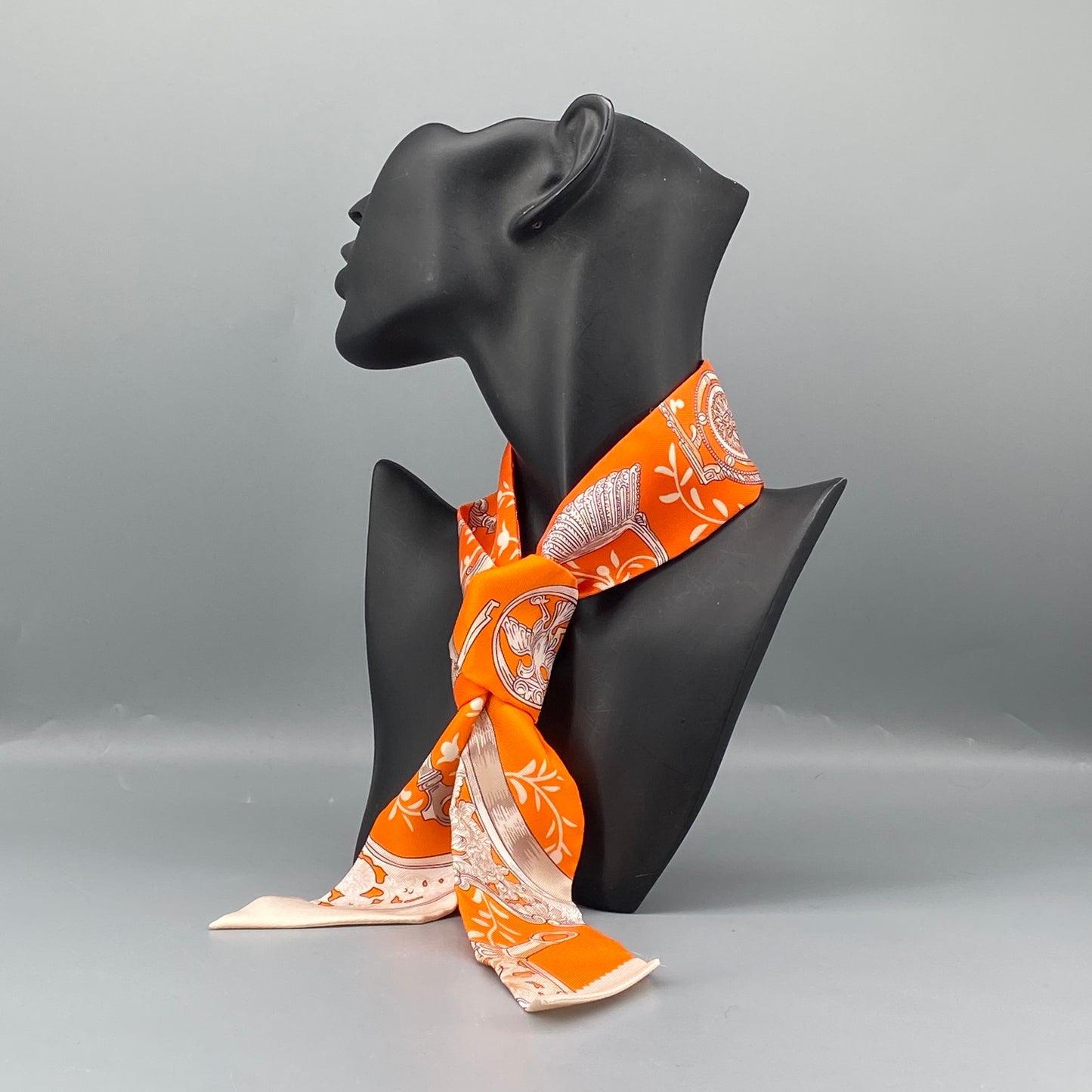 Hermes Twilly Silk Scarf Orange