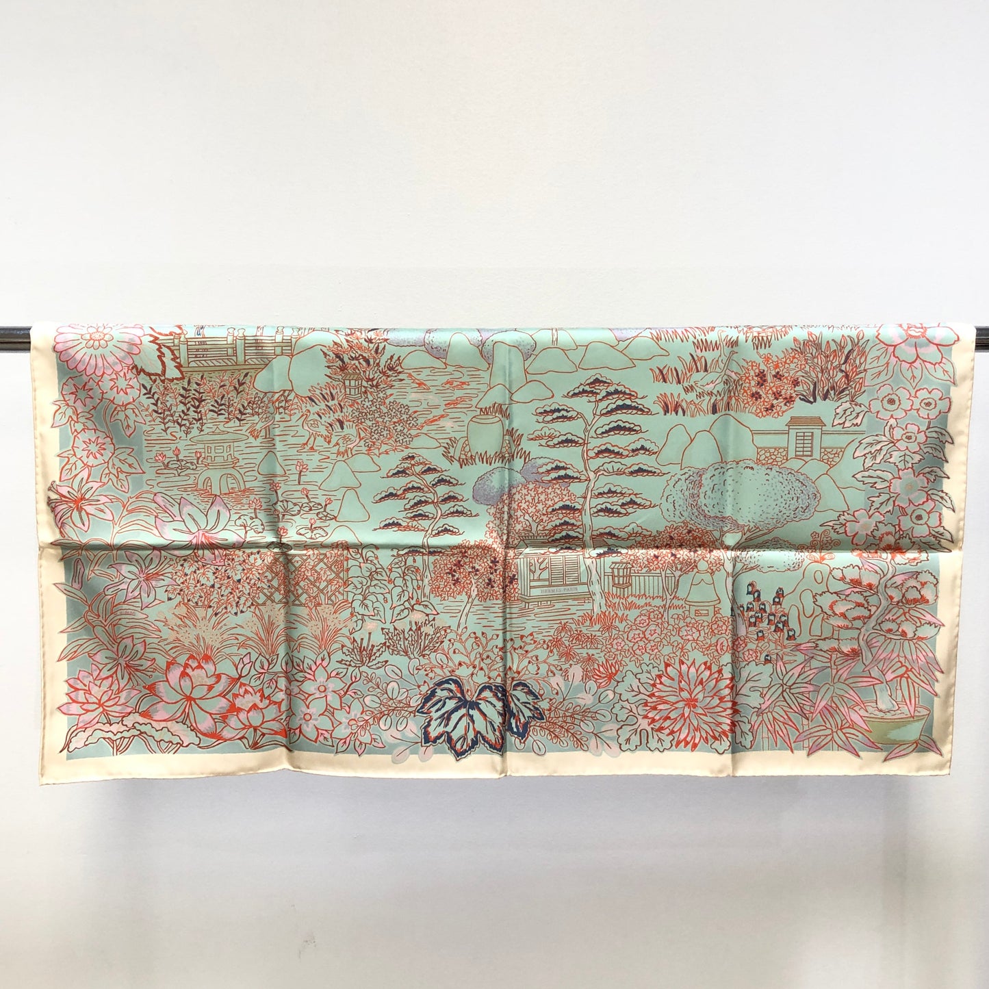 Hermes Multicolor Printed Silk Square Scarf 90x90 cm