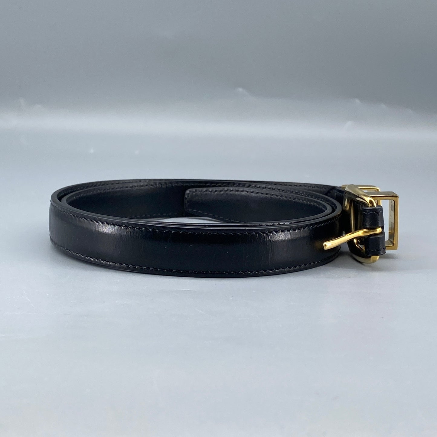Celine Black Leather Belt 75cm