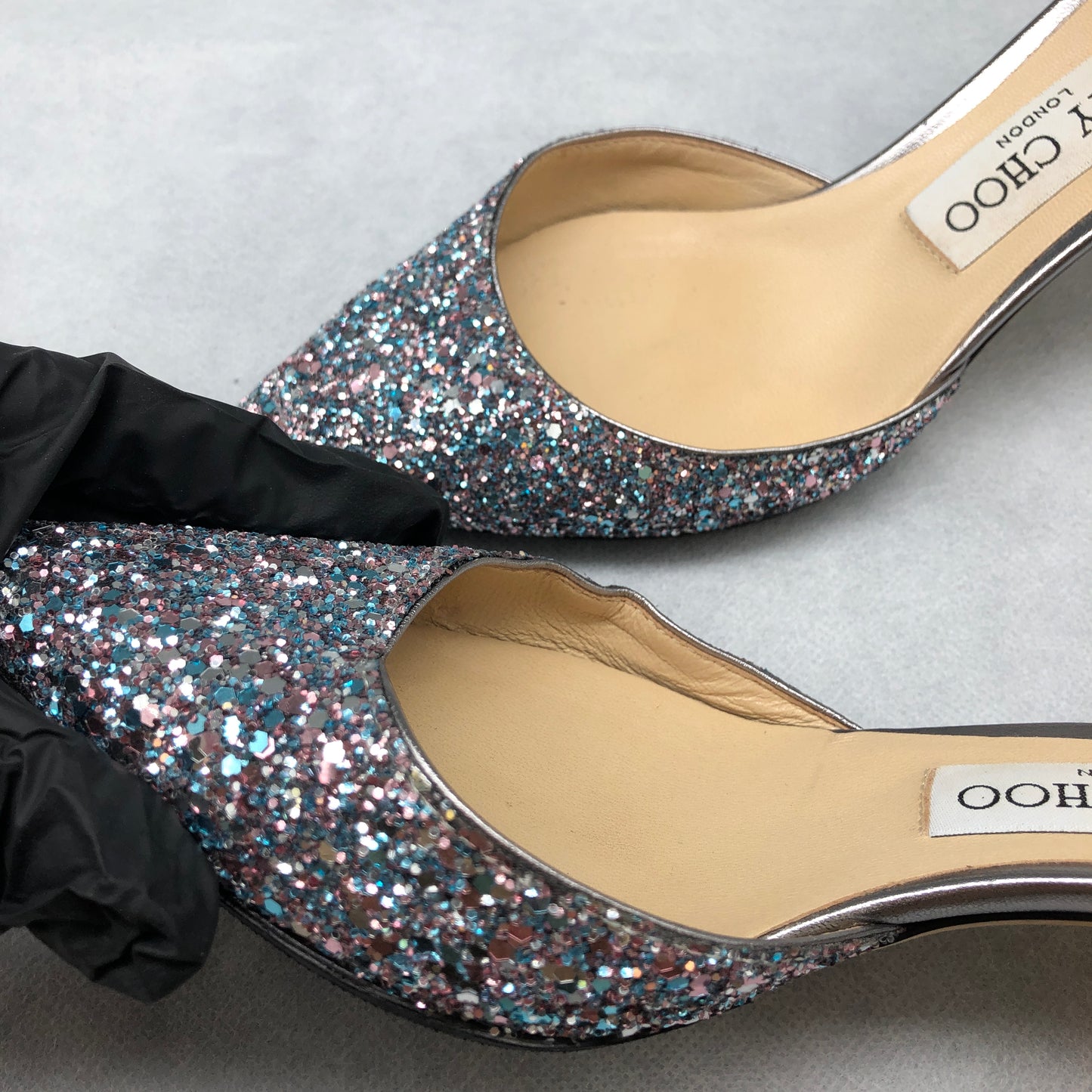 Jimmy Choo Glitter D'Orsay Pointed-Toe Pumps Size 36 Women's shoes