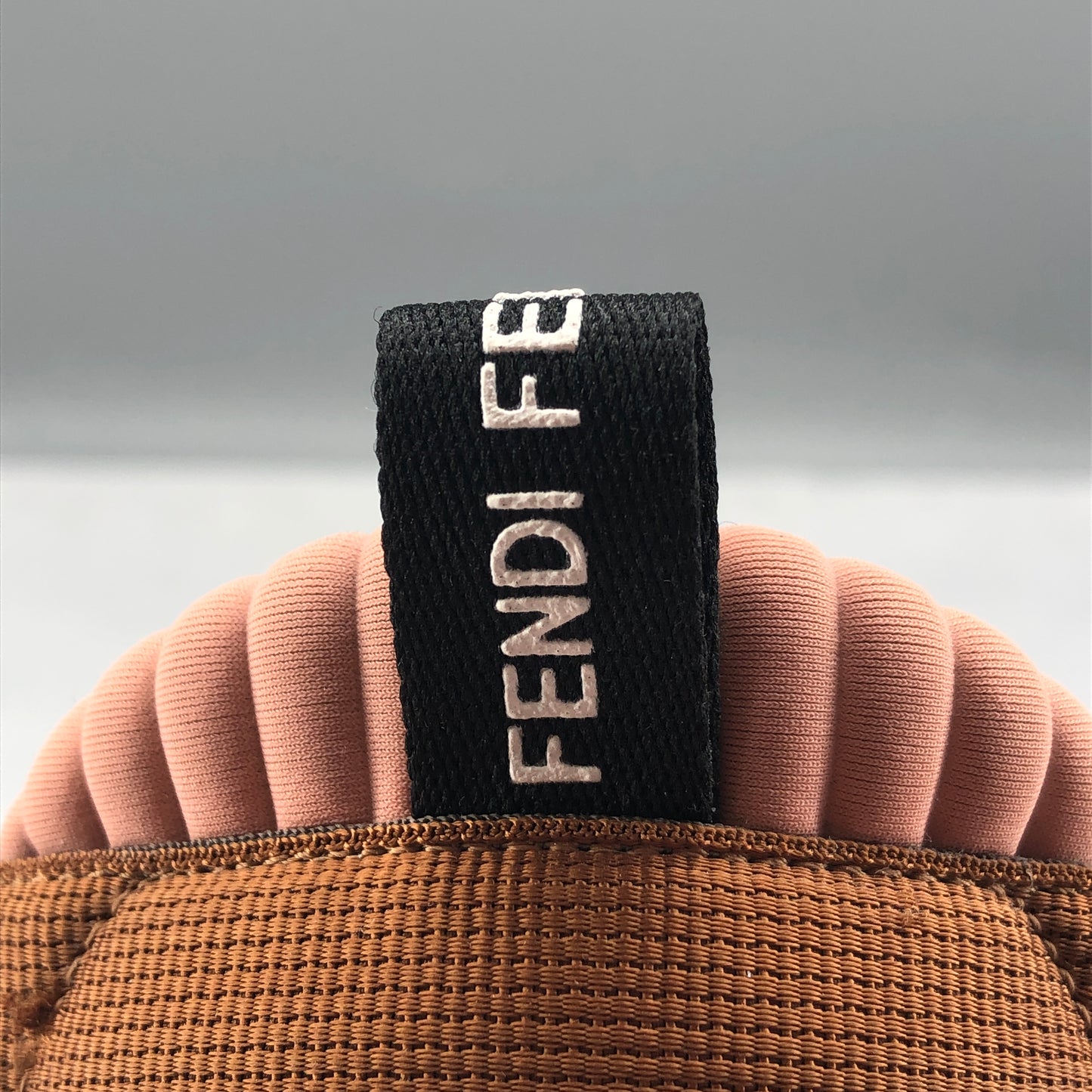 Fendi Logo Strap Pointed Toe Heels Size 36.5 Women Brown