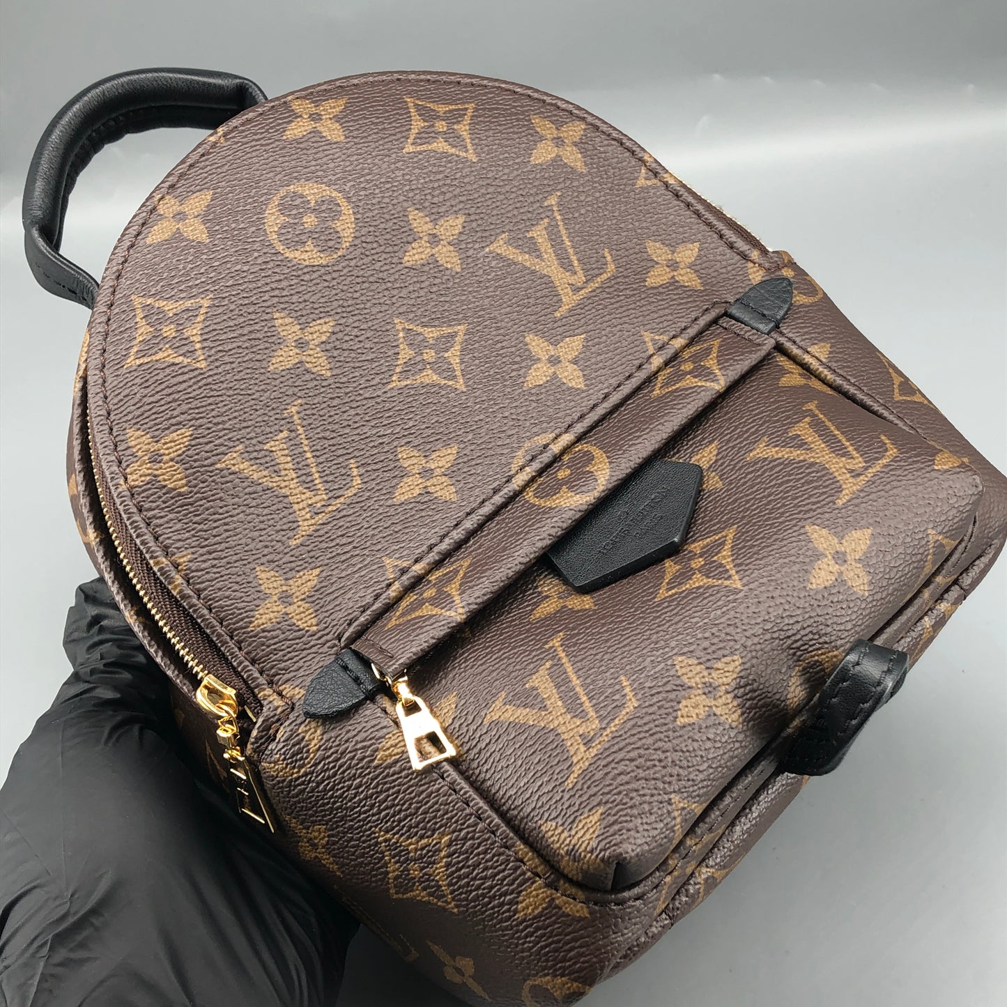 Louis Vuitton Mini Monogram Palm Spring Canvas Backpack Brown