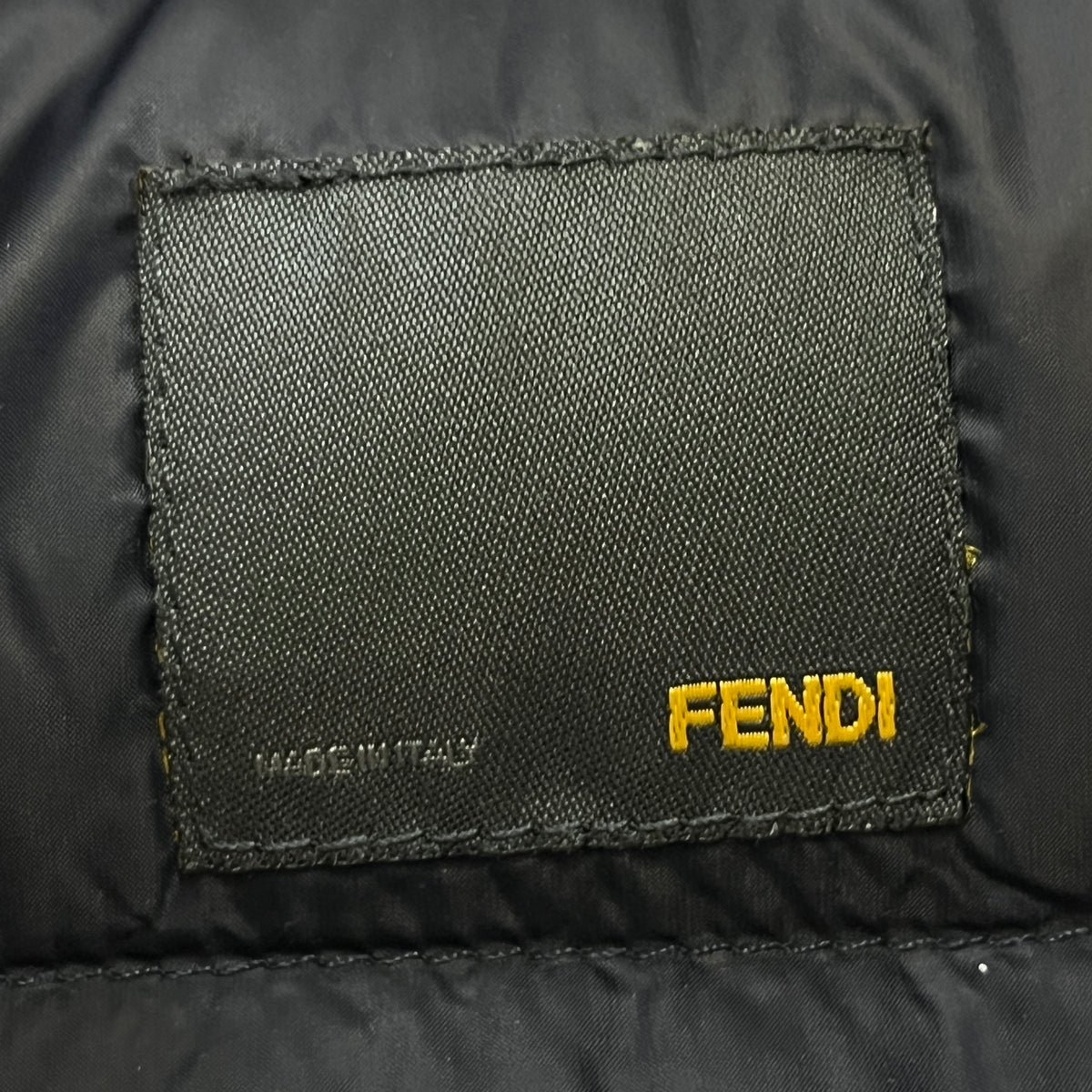 Fendi Navy Blue Puffer Fox Fur Trim Jacket size 40