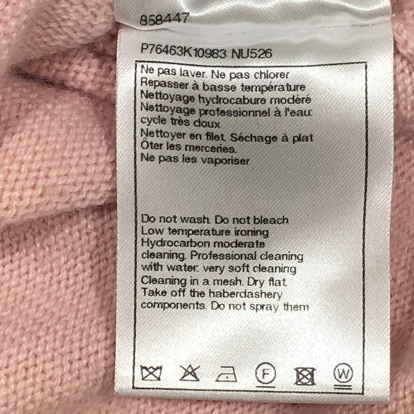 Chanel Pink Knit Cardigan with Green Trim Size 38