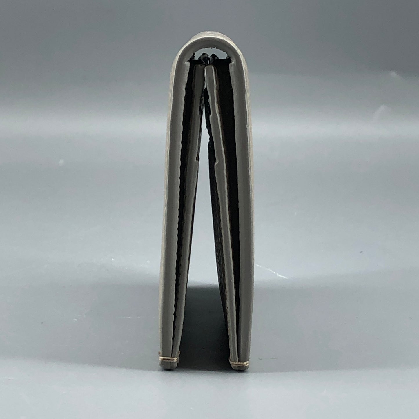 Thom Browne Pebble Grain Leather Card Holder 10*8cm Grey