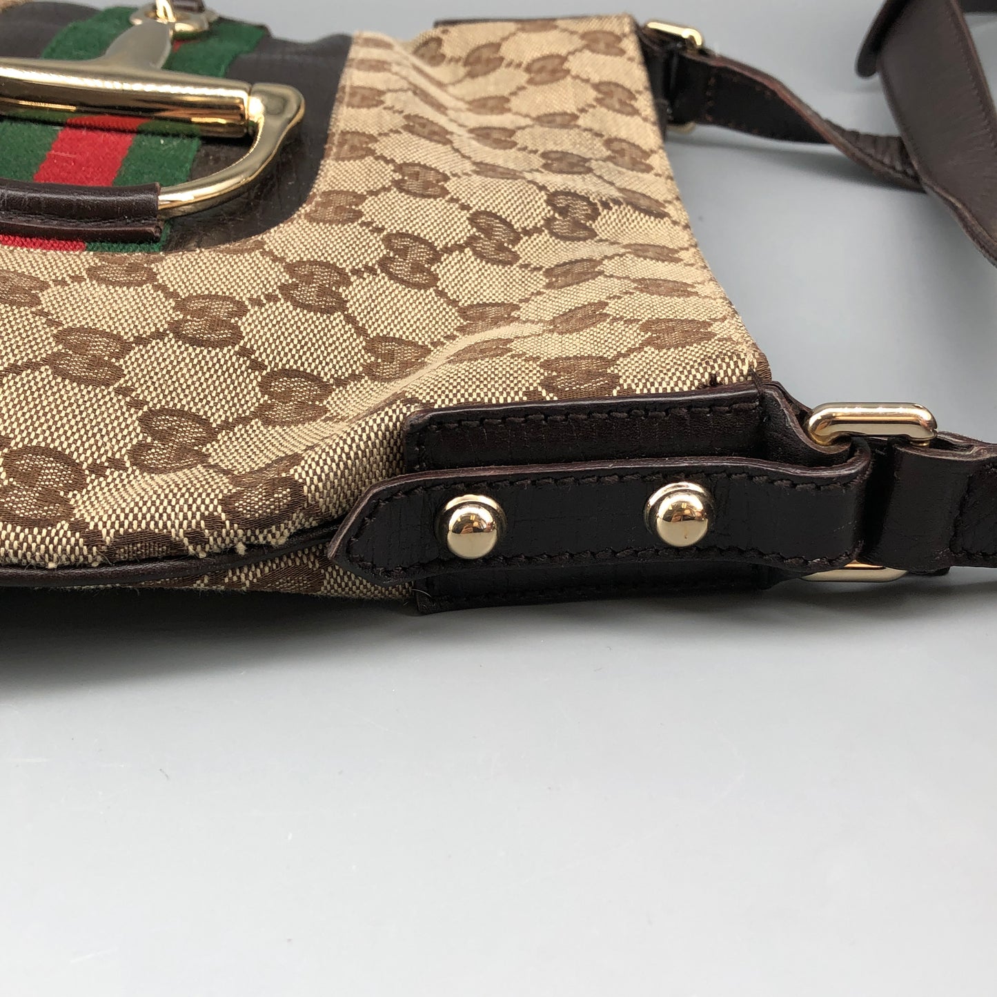 Gucci Vintage GG Canvas Crossbody Bag Brown/Beige
