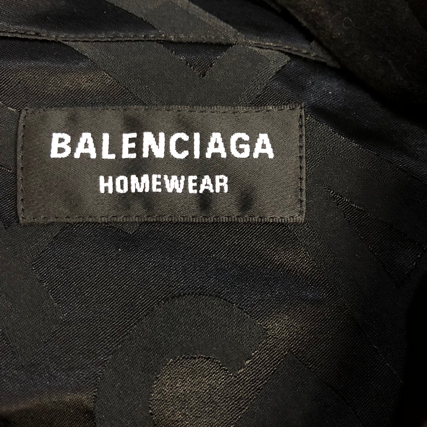 Balenciaga Logo Pattern Shirt Size 40 Black