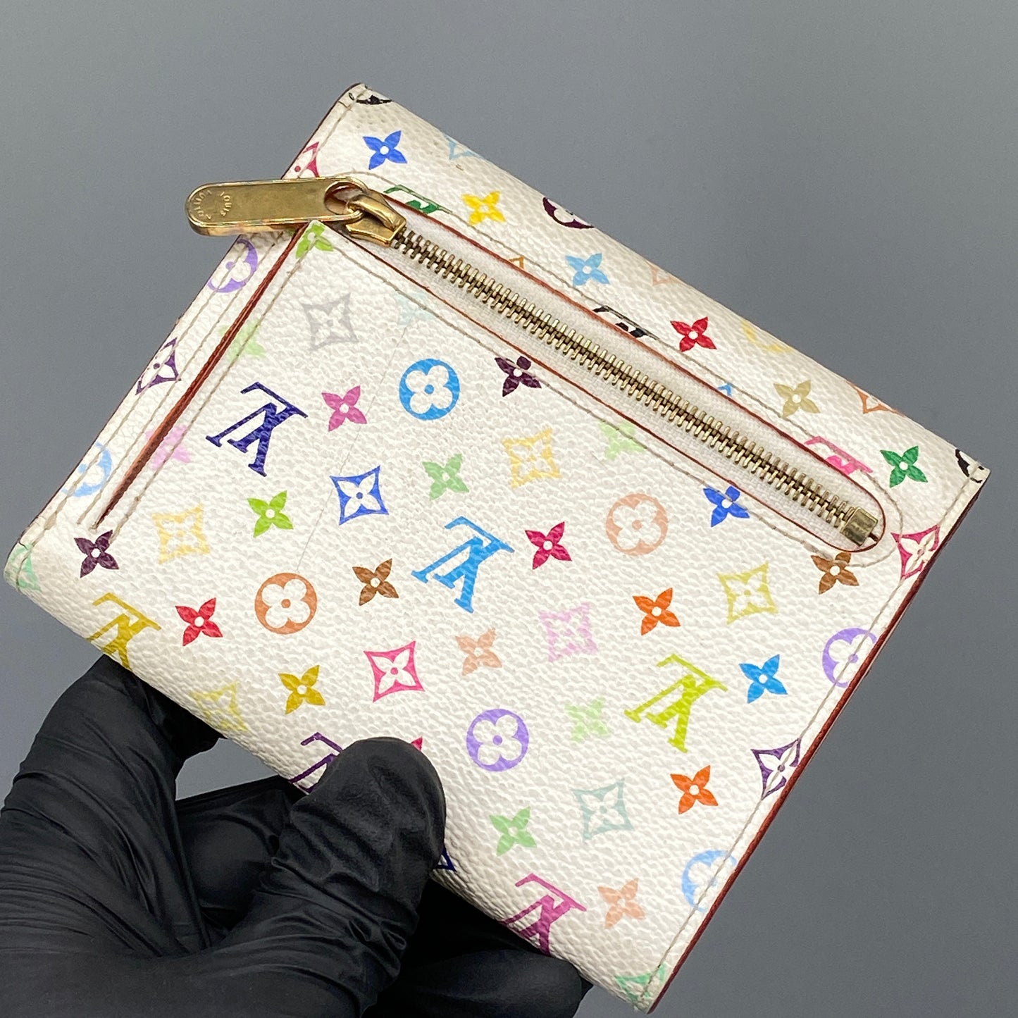 Louis Vuitton White Multicolor Monogram Wallet