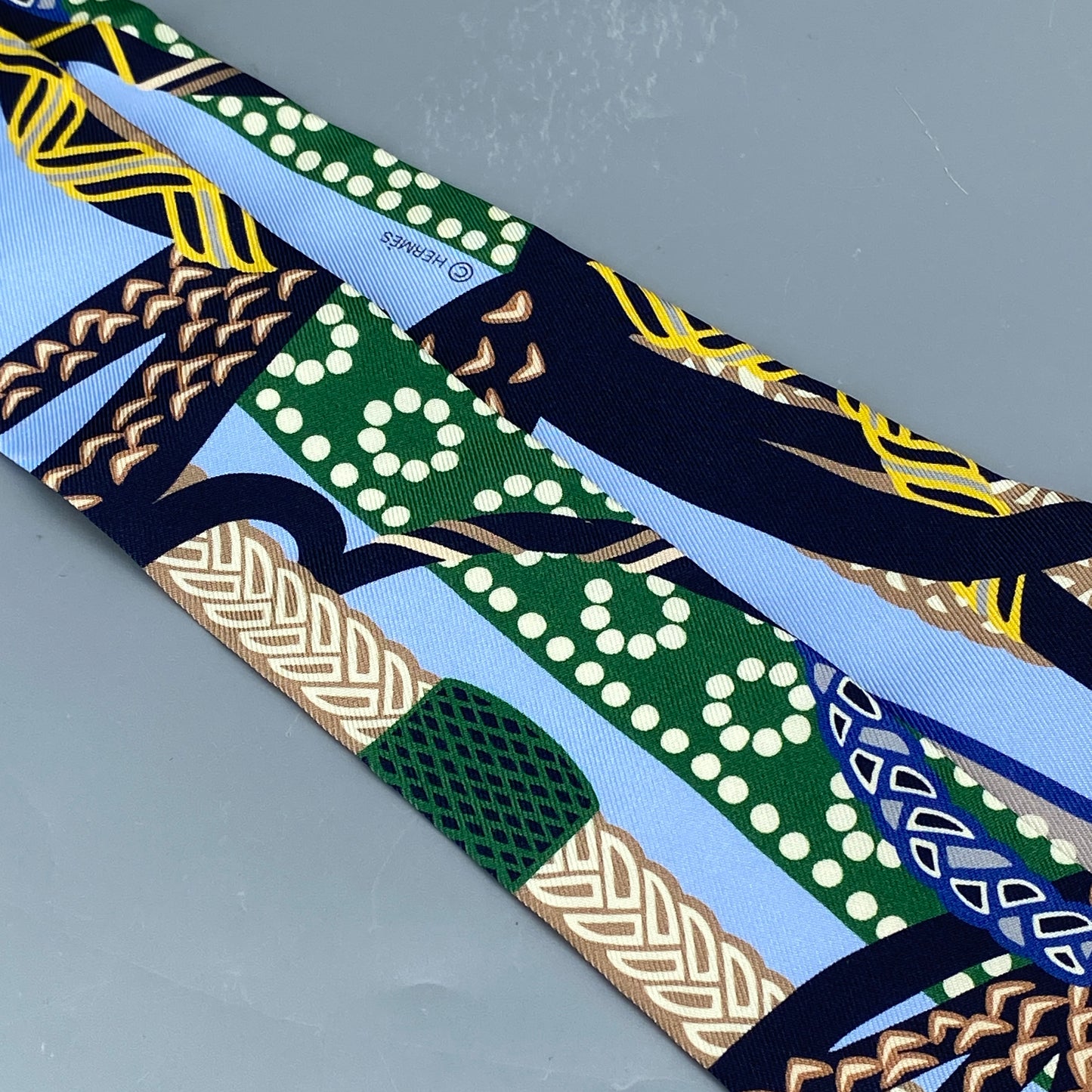 Hermes Multi‑Color Twilly Silk Scarf