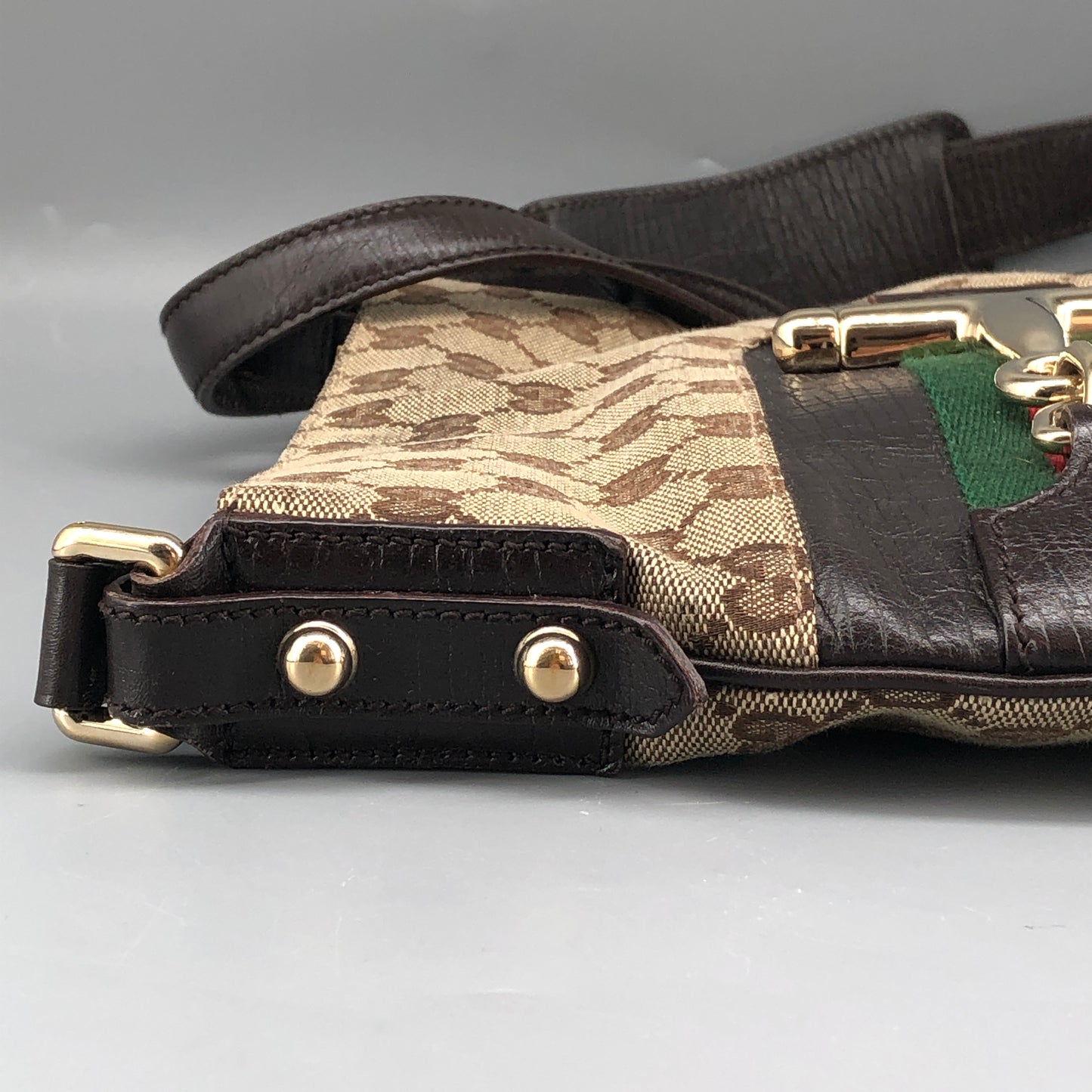 Gucci Vintage GG Canvas Crossbody Bag Brown/Beige