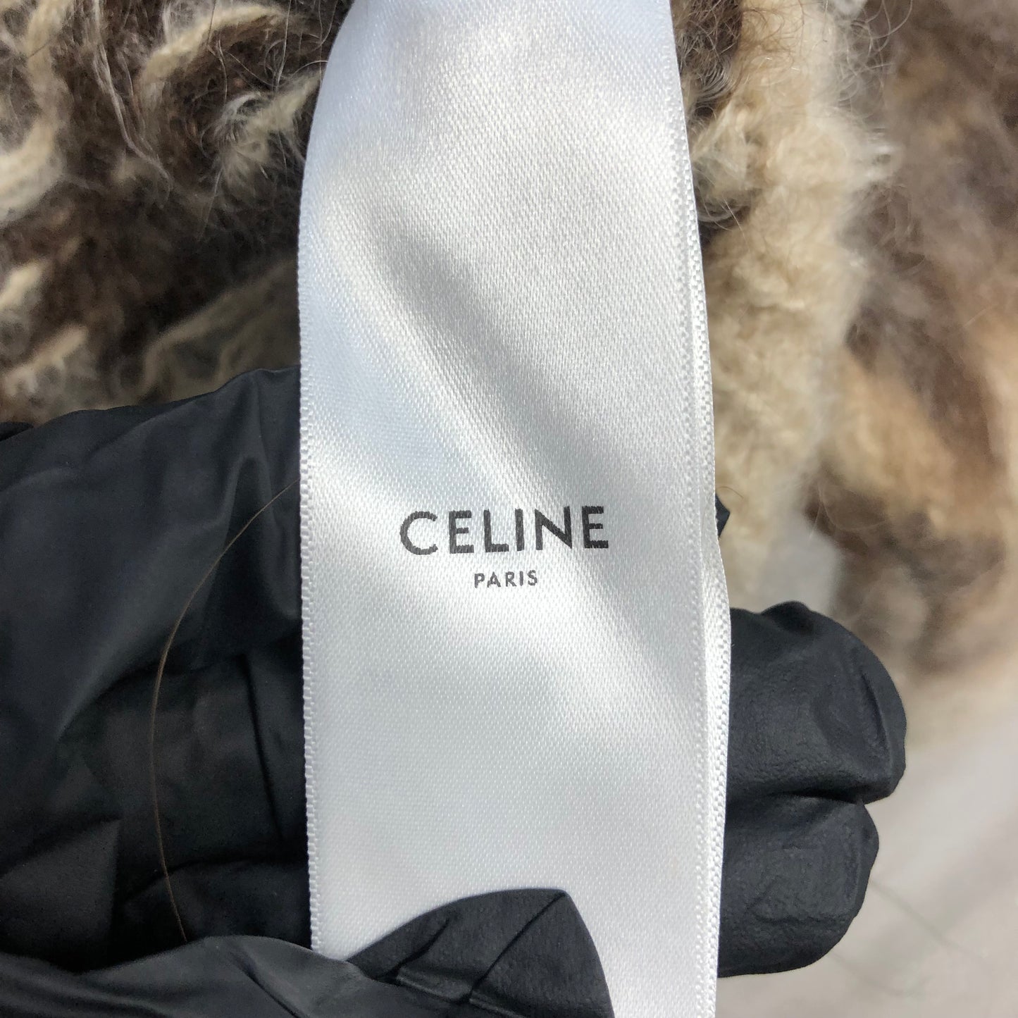 Celine Jacquard Knit Sweater Size L Brown