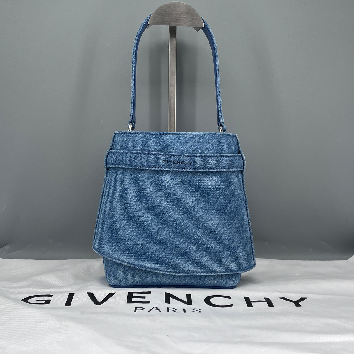 Givenchy Blue Denim Mini Bucket Shoulder Bag