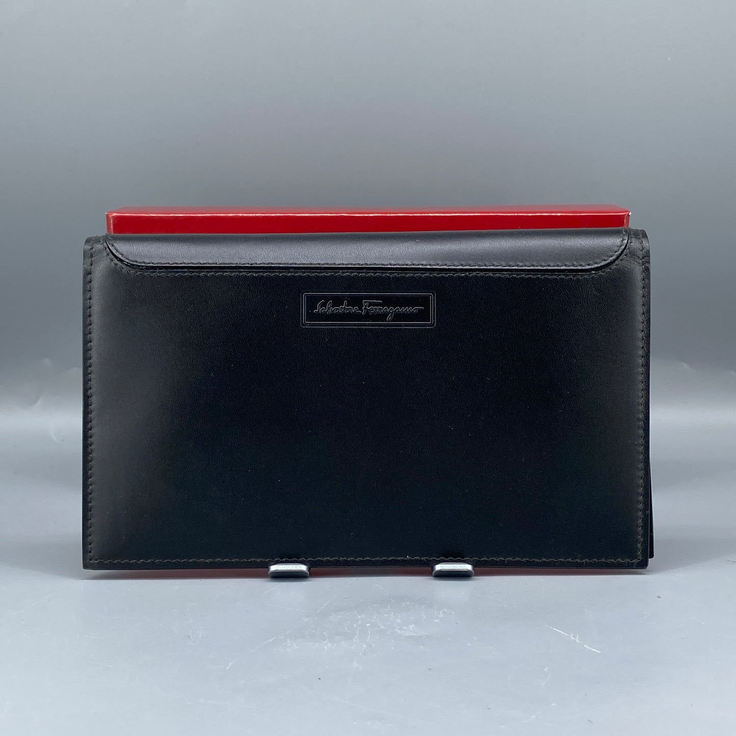 Ferragamo Black Smooth Leather Bi-fold Wallet