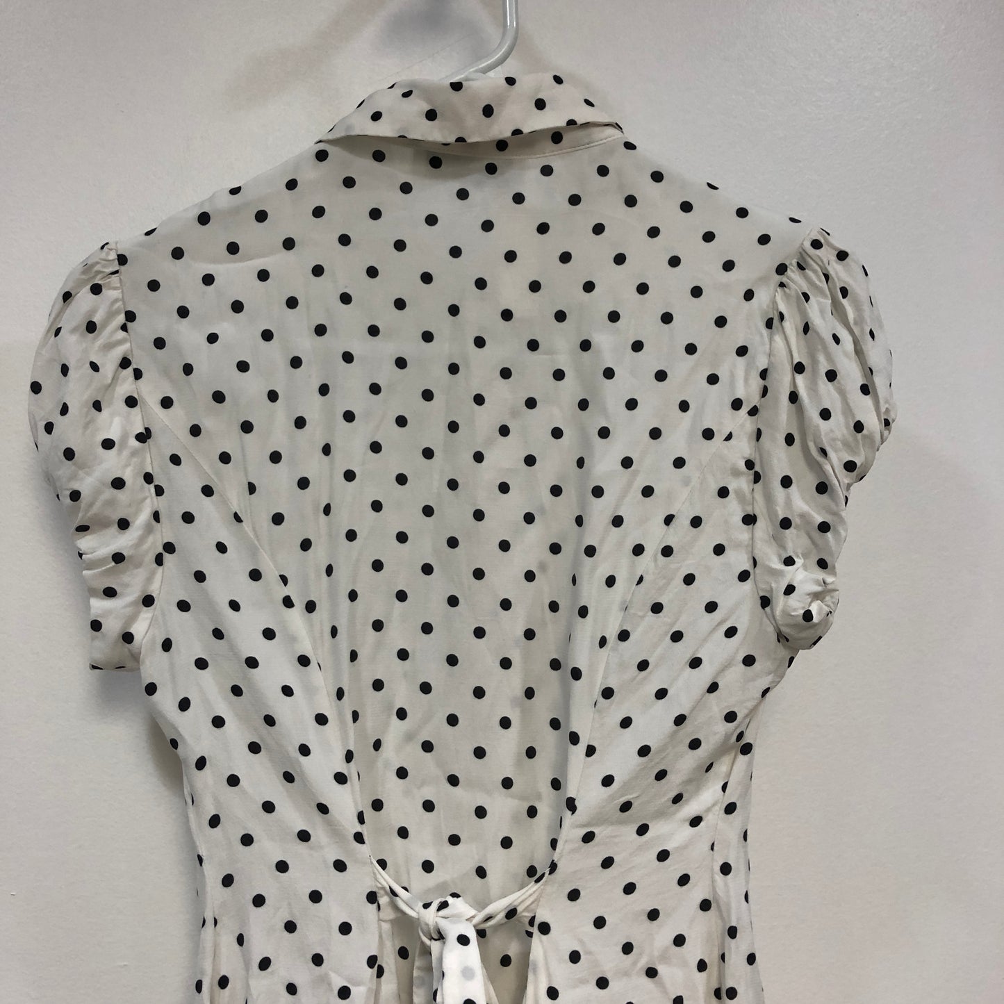 GUIZIO Black & White Polka Dot Shirt Dress S