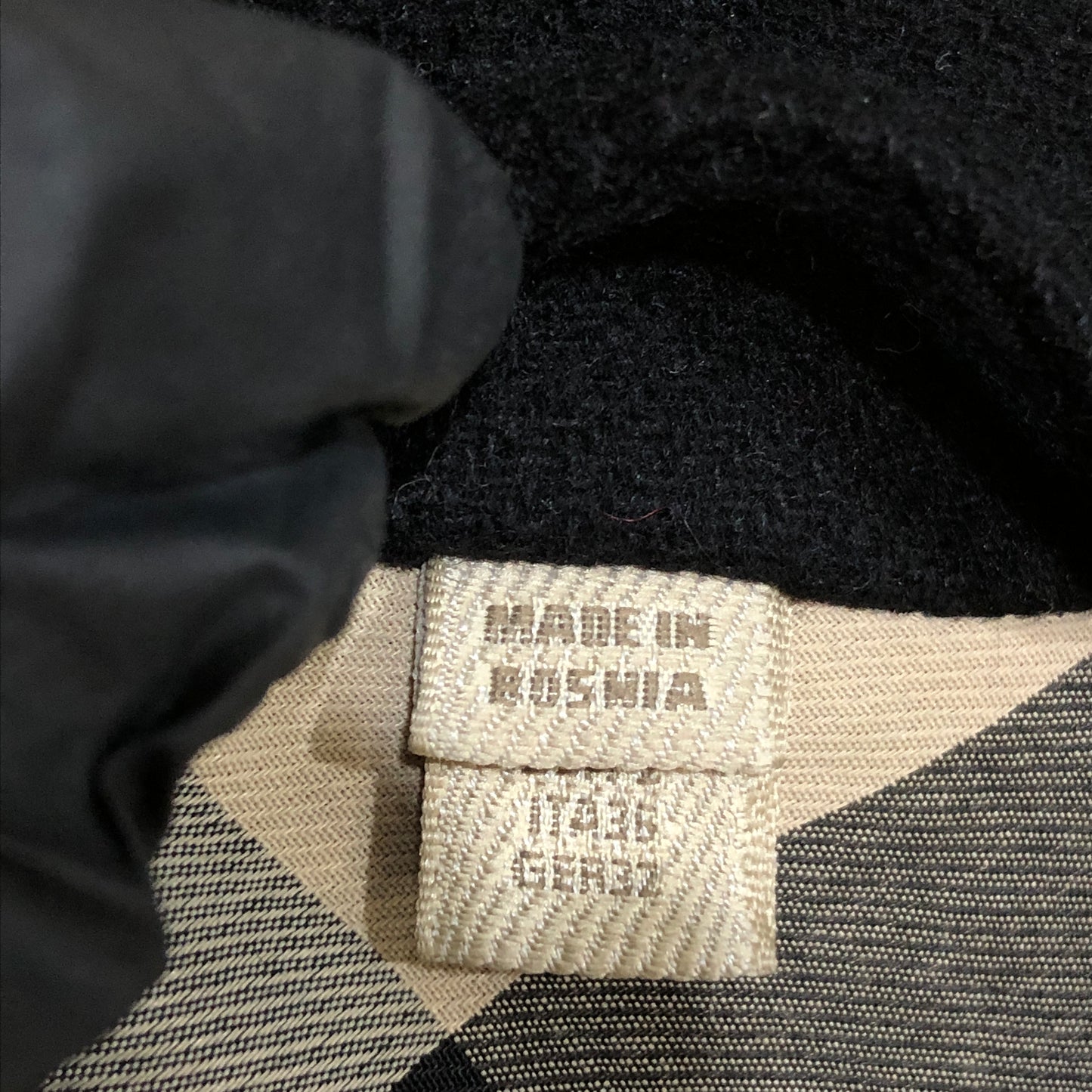 Burberry Black Wool Double Breasted Short Coat Size 2