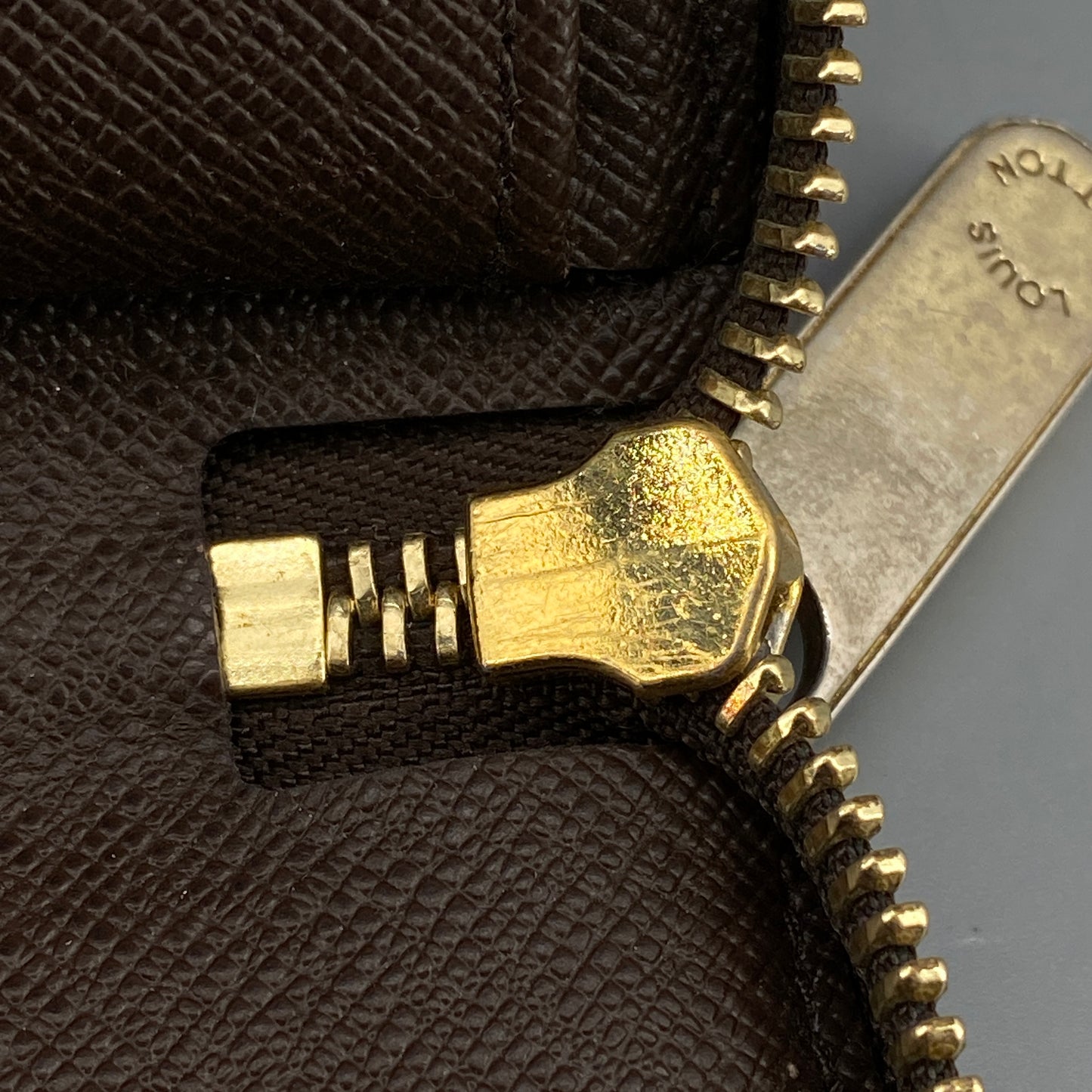 Louis Vuitton Brown Damier Ebene Canvas Full-Zip Long Wallet