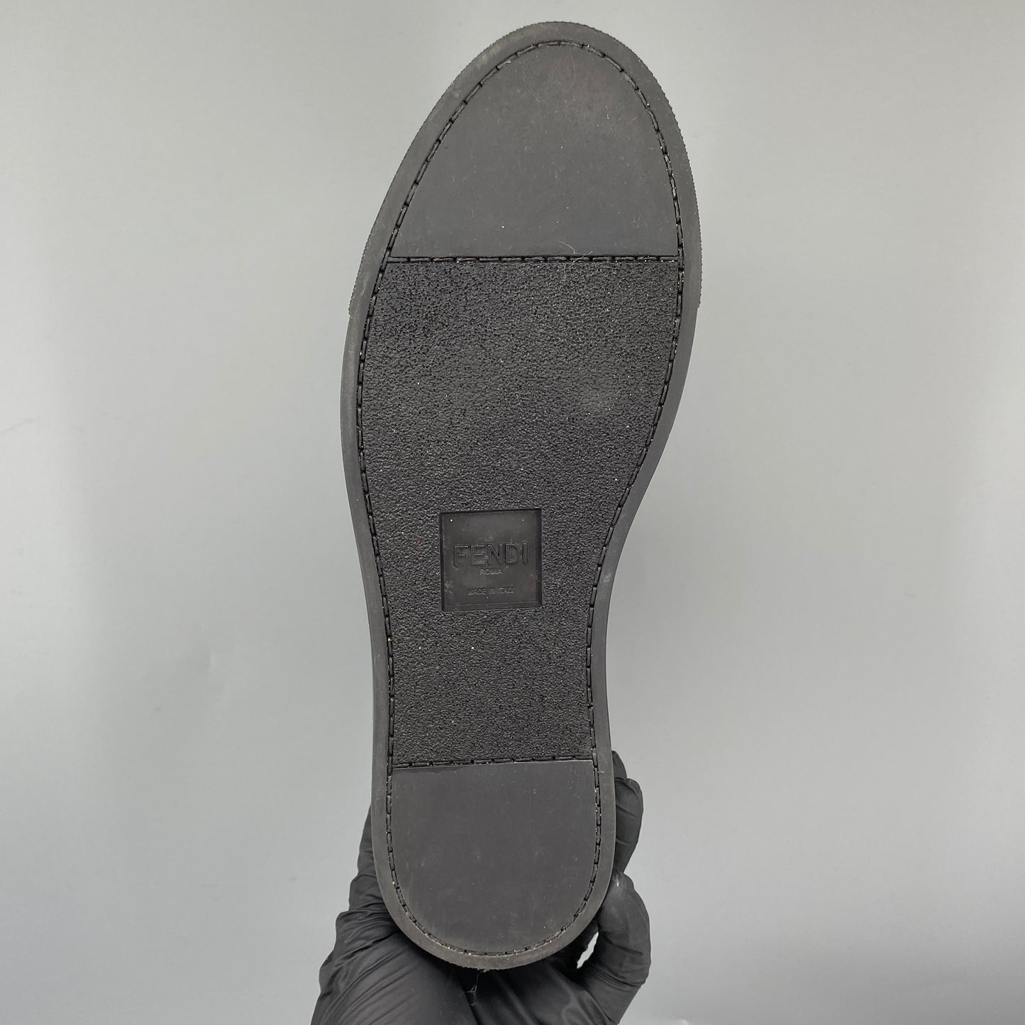 Fendi FF Motif Women High‑Top Sneakers Size 37 brown