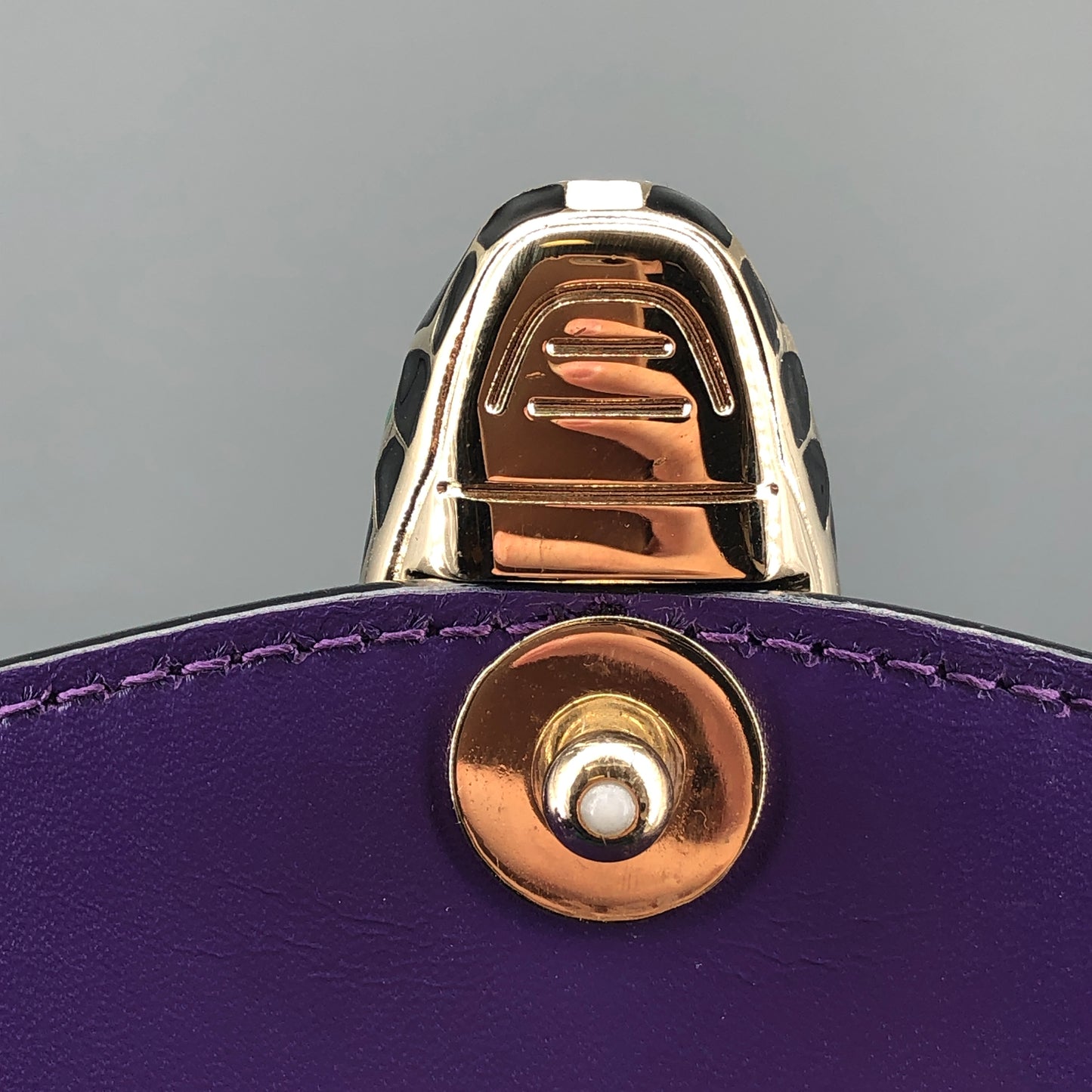 Bulgari Purple Serpenti Forever Flap Shoulder Bag