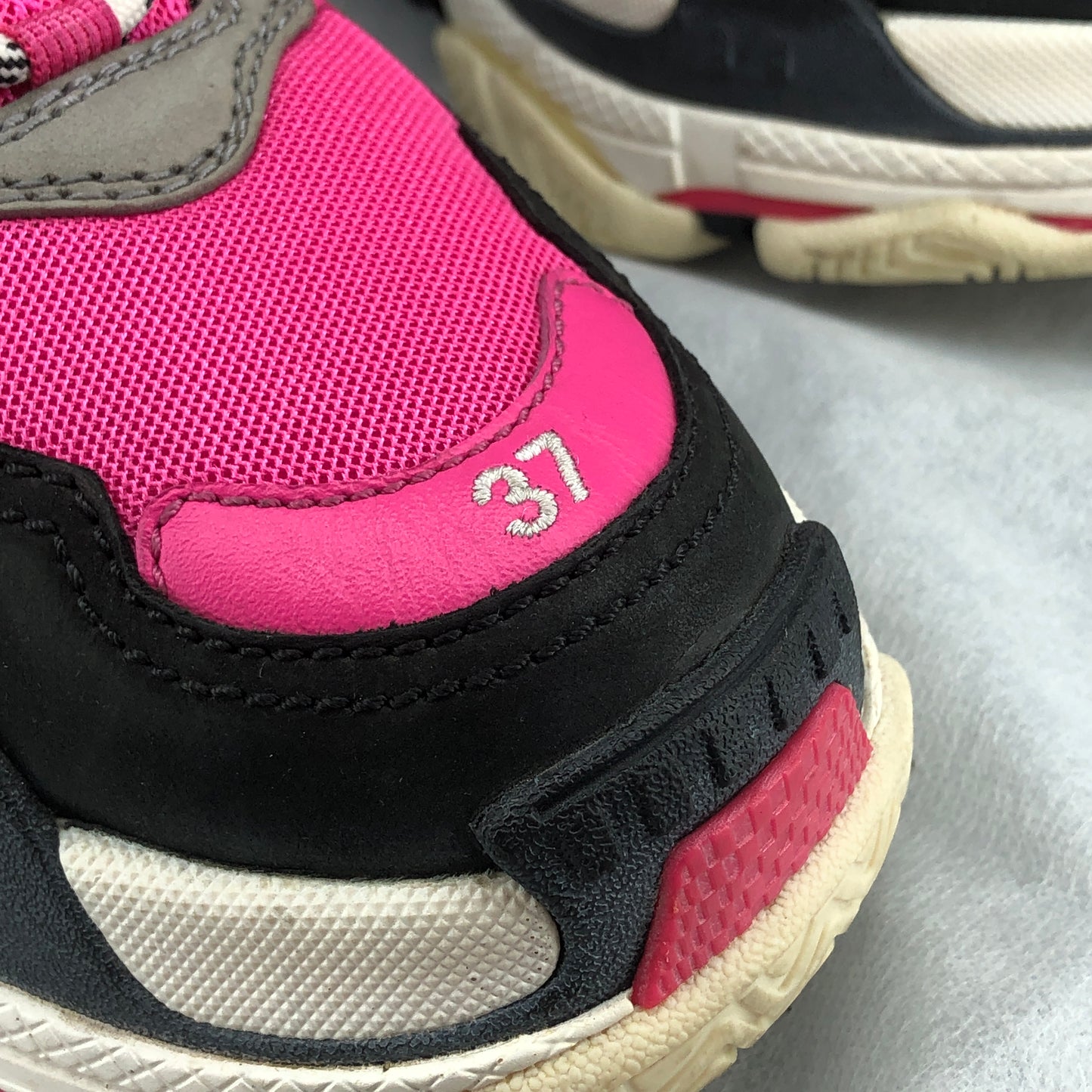 Balenciaga Triple S Pink & Black Chunky Sneakers 37