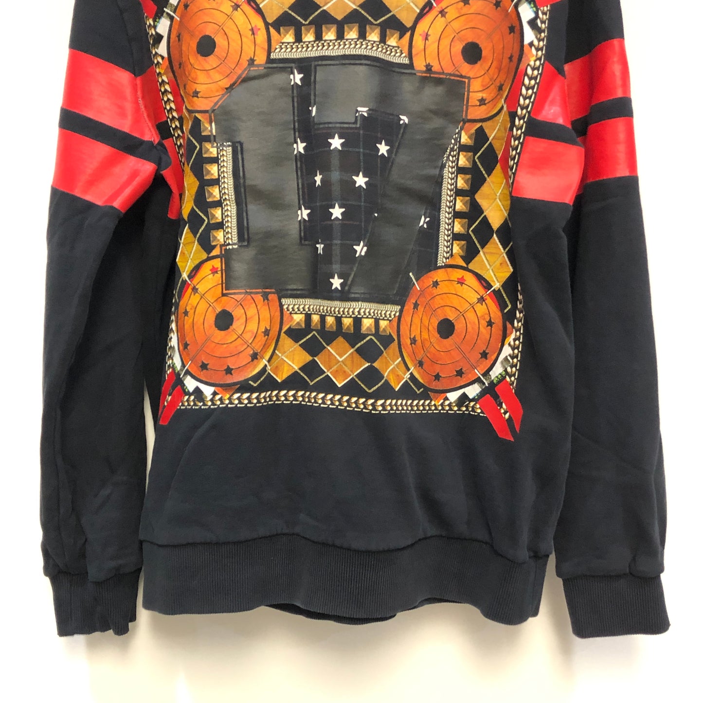 GIVENCHY Black Graphic Print Crew Neck Sweatshirt Size M