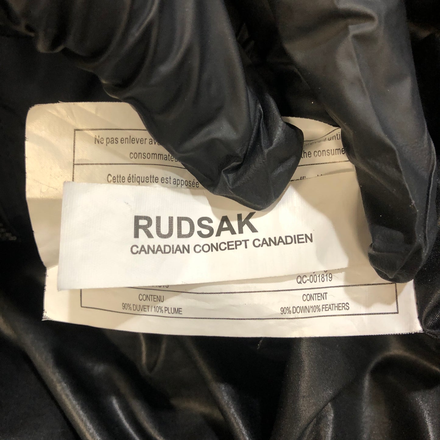 Rudsak Fur-Trimmed Down Jacket Size M Black