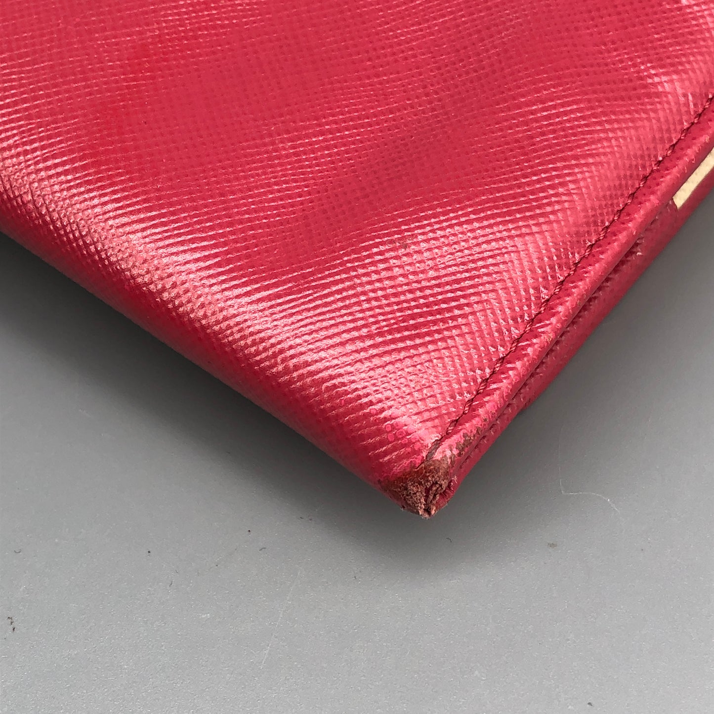 Prada Hot Pink Saffiano Leather Long Wallet