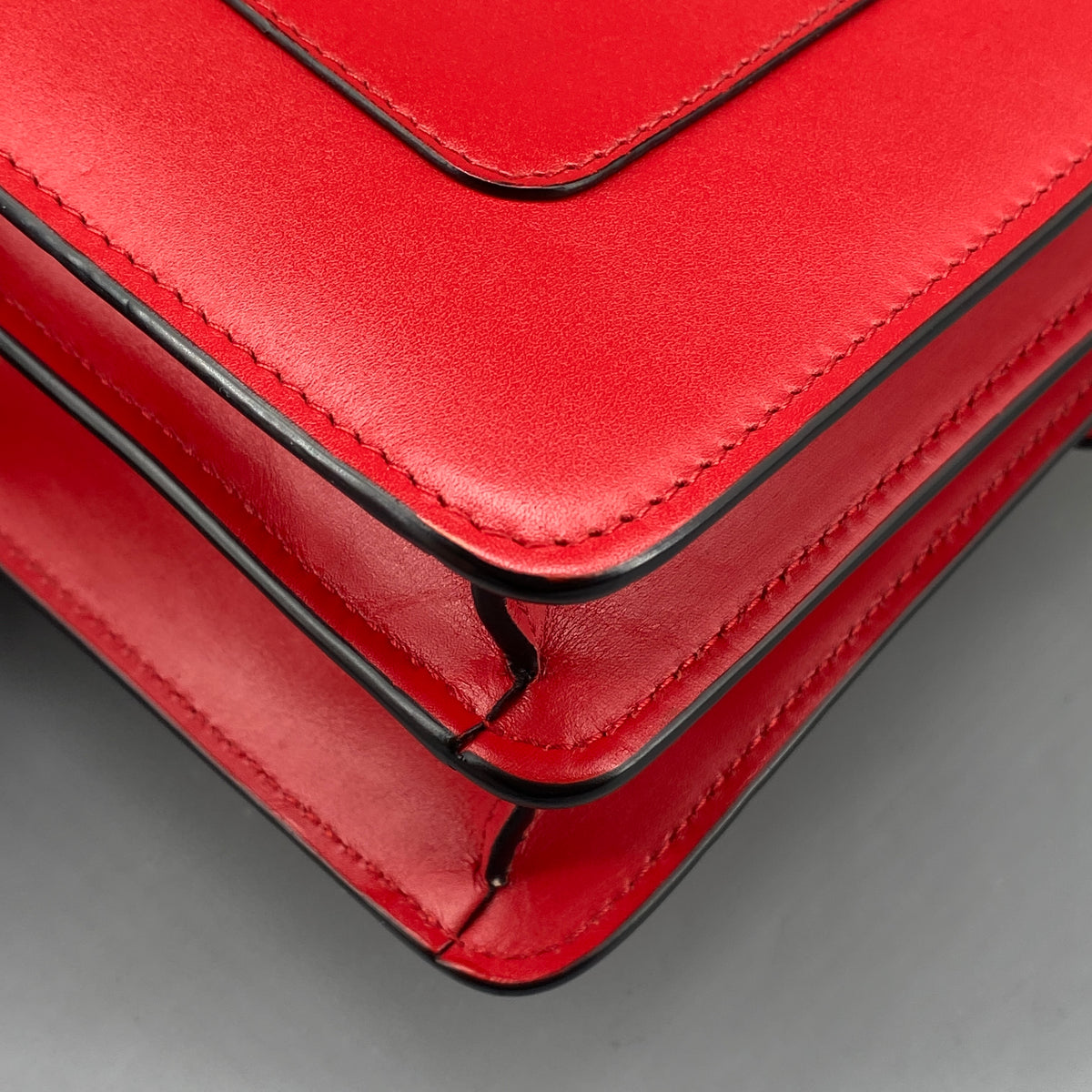 Bvlgari Serpenti Forever Shoulder Bag Red Leather
