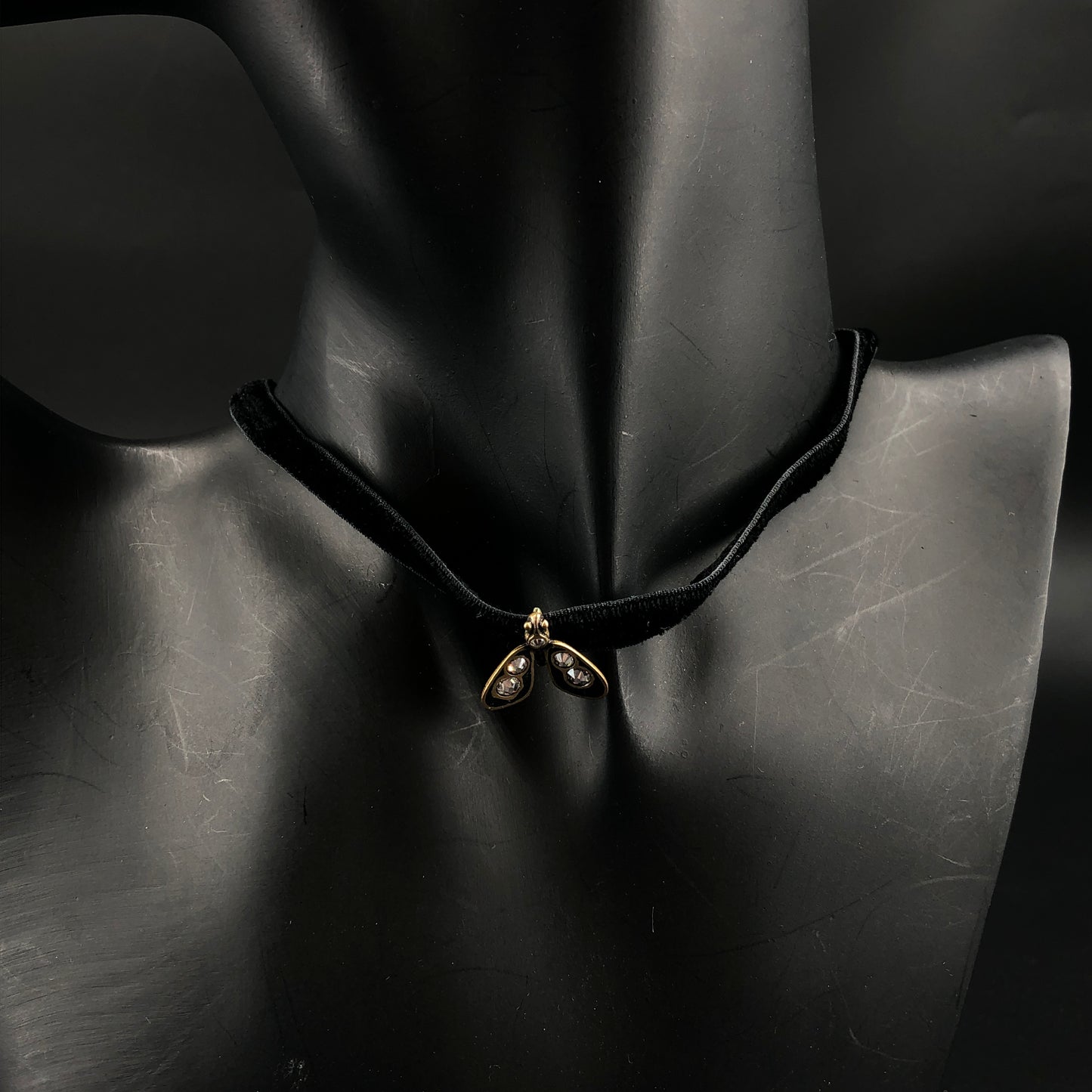 Dior Bee Pendant Necklace 35 cm Black