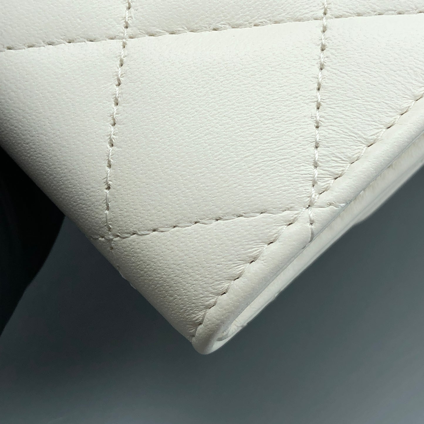 Chanel Mini Quilted Leather Chain Crossbody Bag cream
