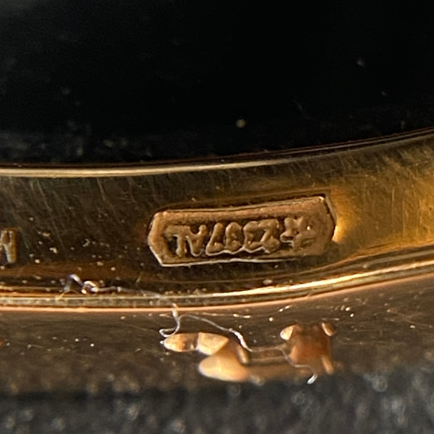Bvlgari B.zero1 AU750 Yellow Gold Black Ceramic Band Ring Size 53mm
