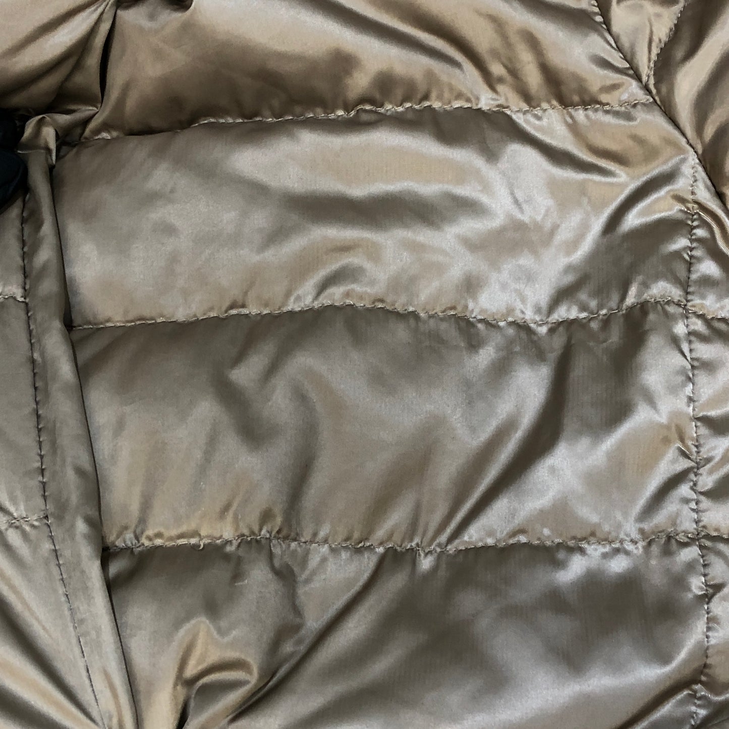 ‘S Max Mara Beige Lightweight Hooded Belted Down Mid-Length Coat Size 2