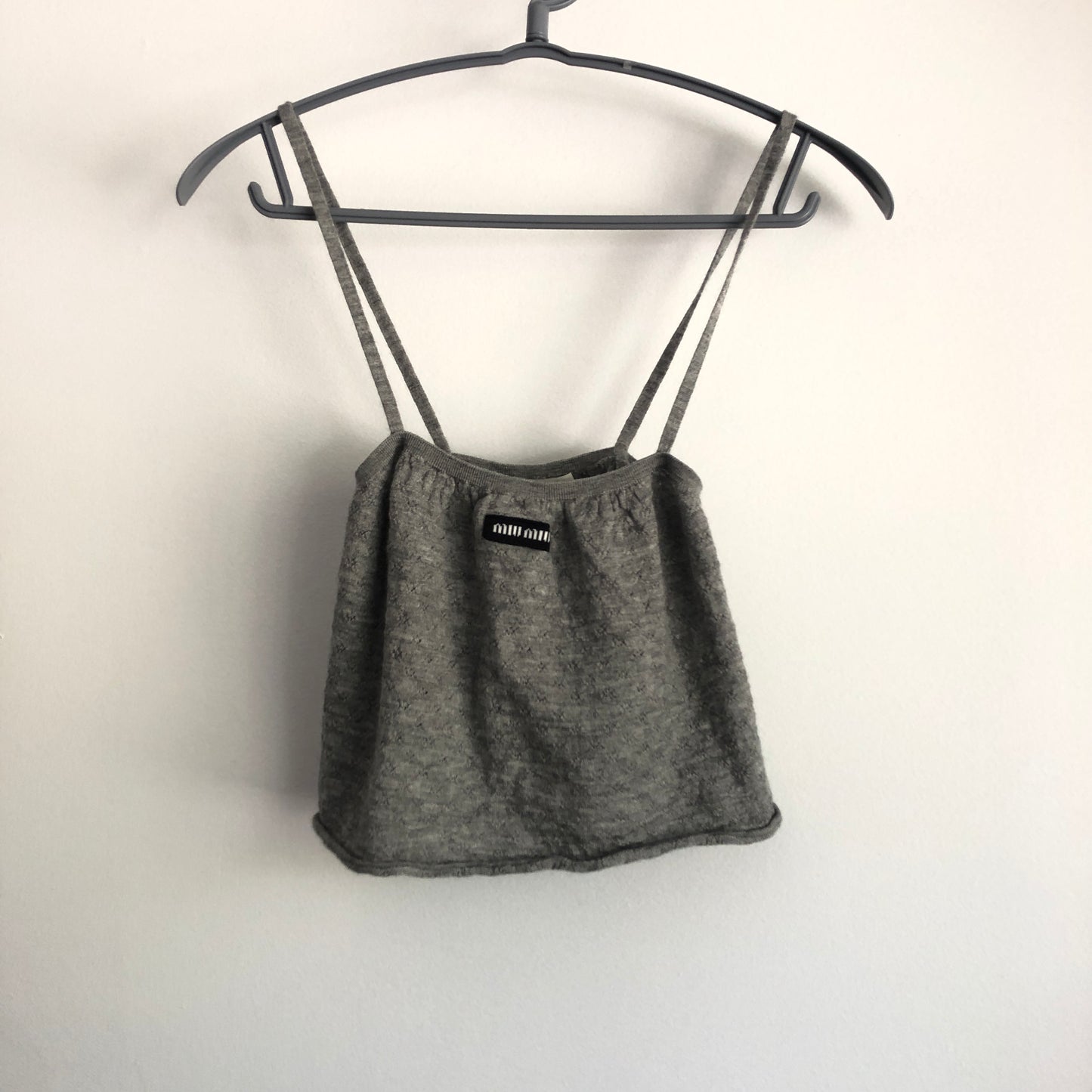 Miu Miu Grey Cotton Camisole & Midi Skirt Set Size XS
