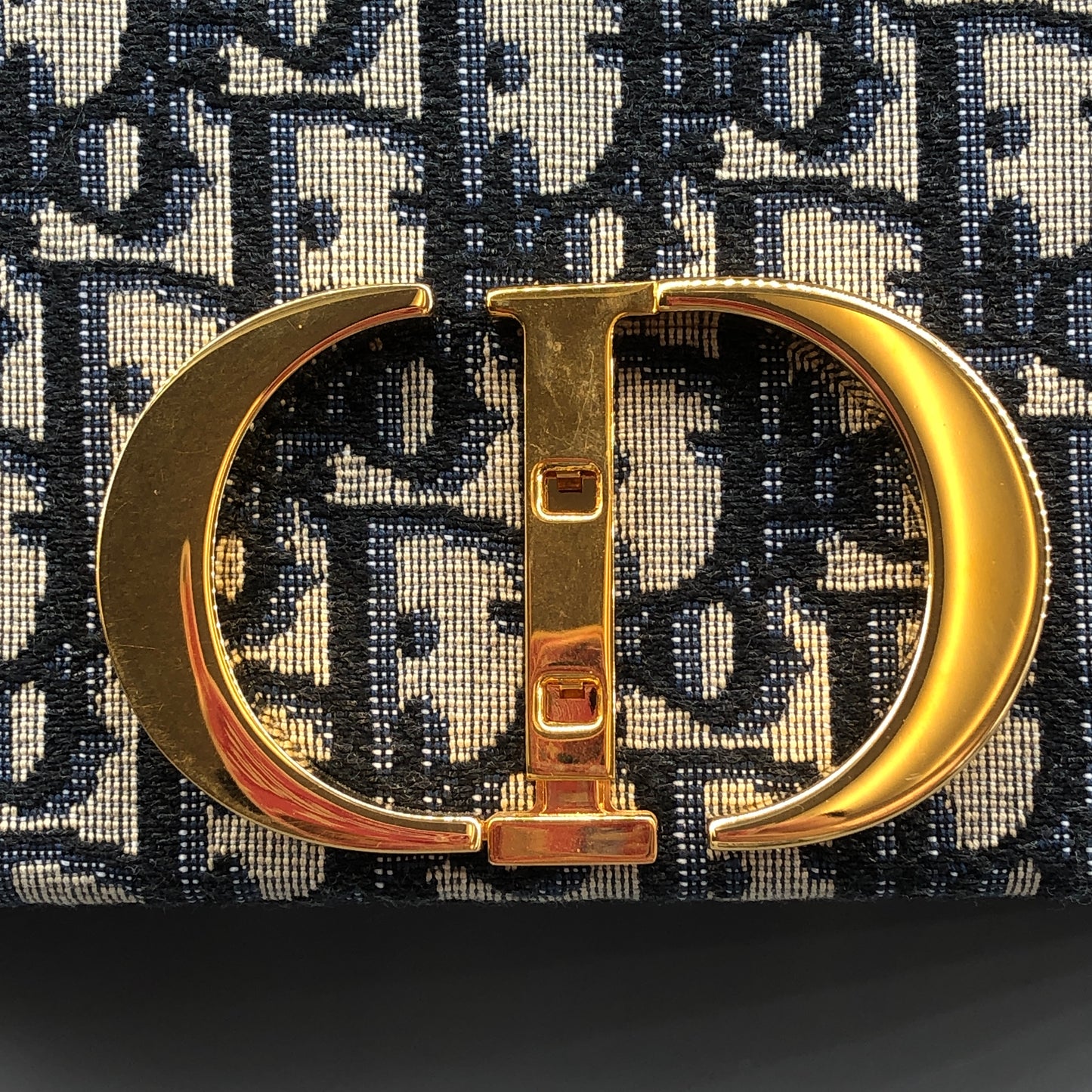 Christian Dior Mini 30 Montaigne Box Bag Grey/navy/black