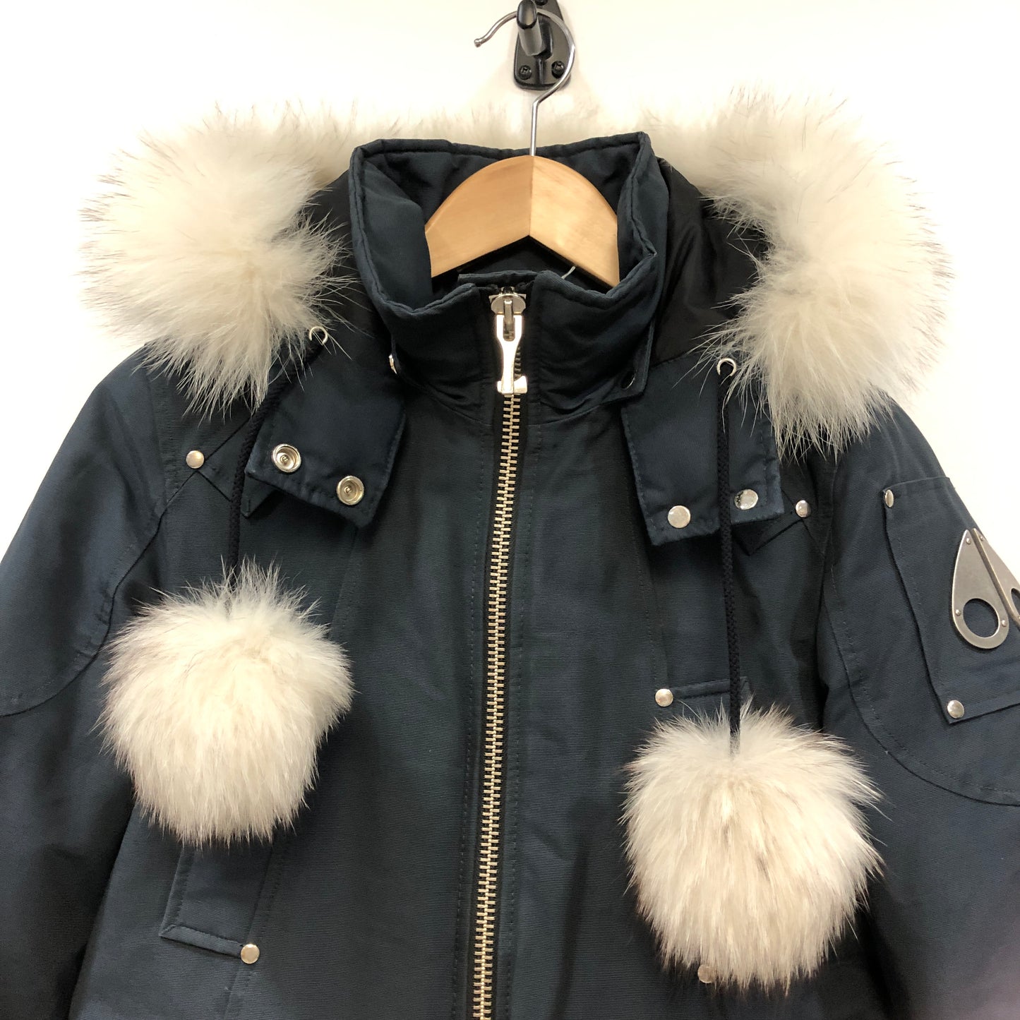 Moose Knuckles Navy Blue Parka Jacket Size M