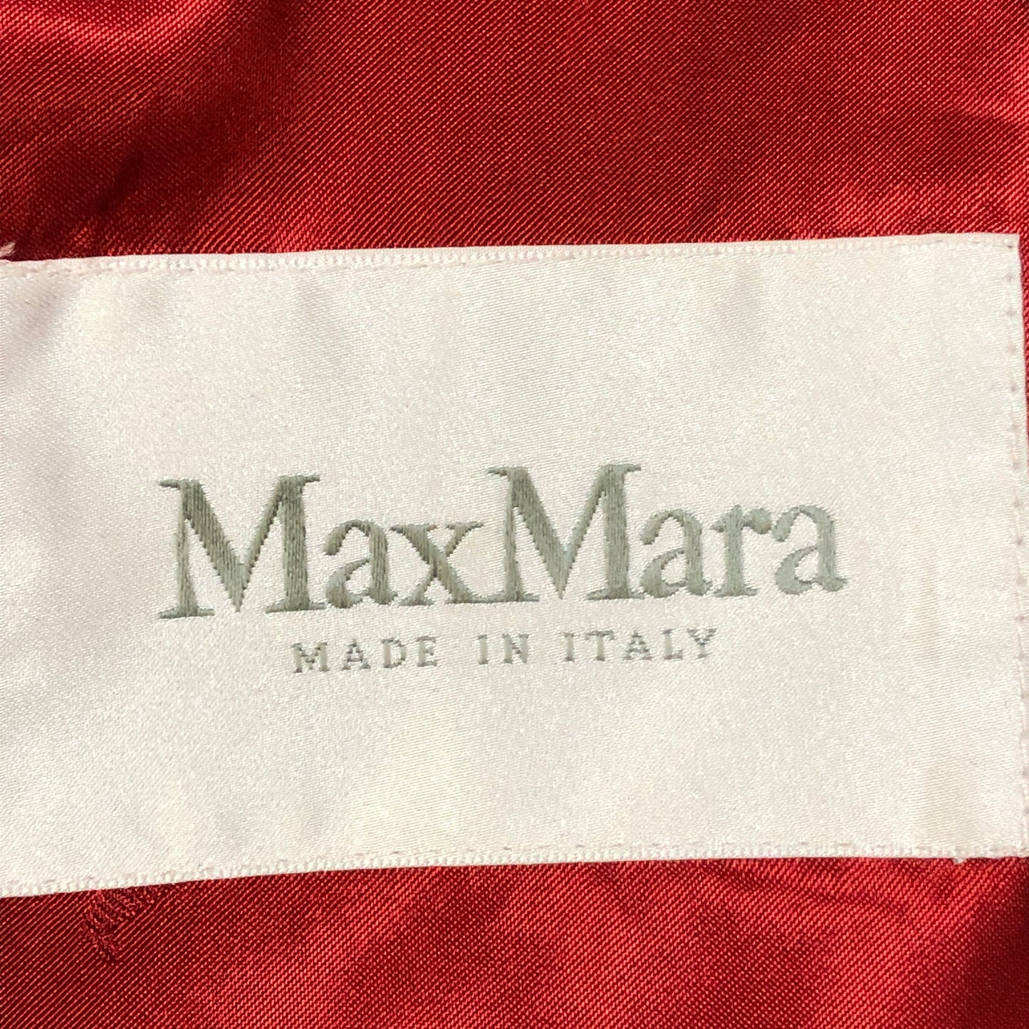 Max Mara Red Belted Wrap Style Coat Size 6