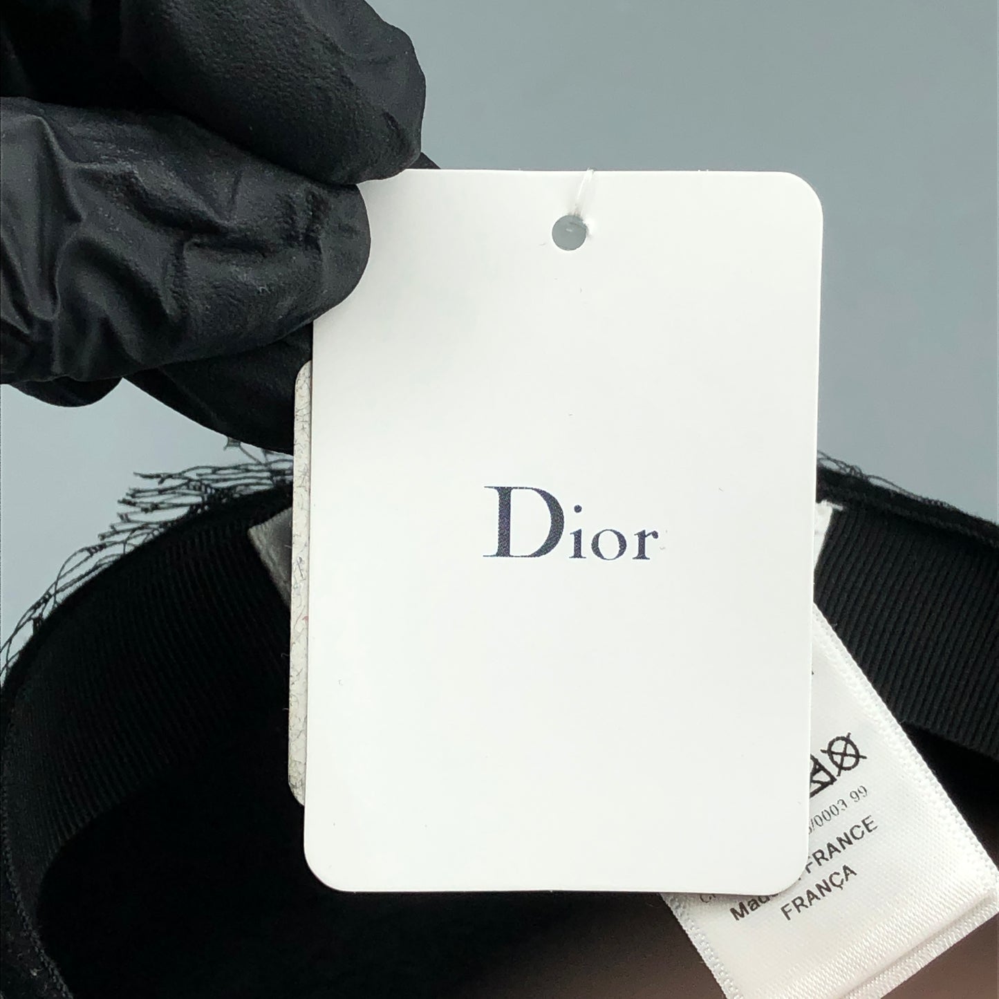 Christian Dior Black Beret Hat 57cm