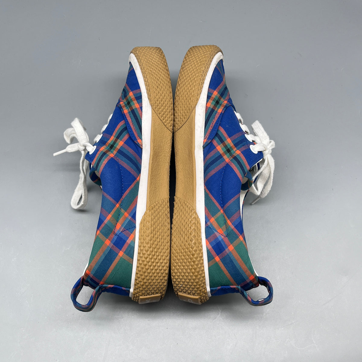 Celine Multi-color Plaid Canvas Women Low Top Sneakers Size 36