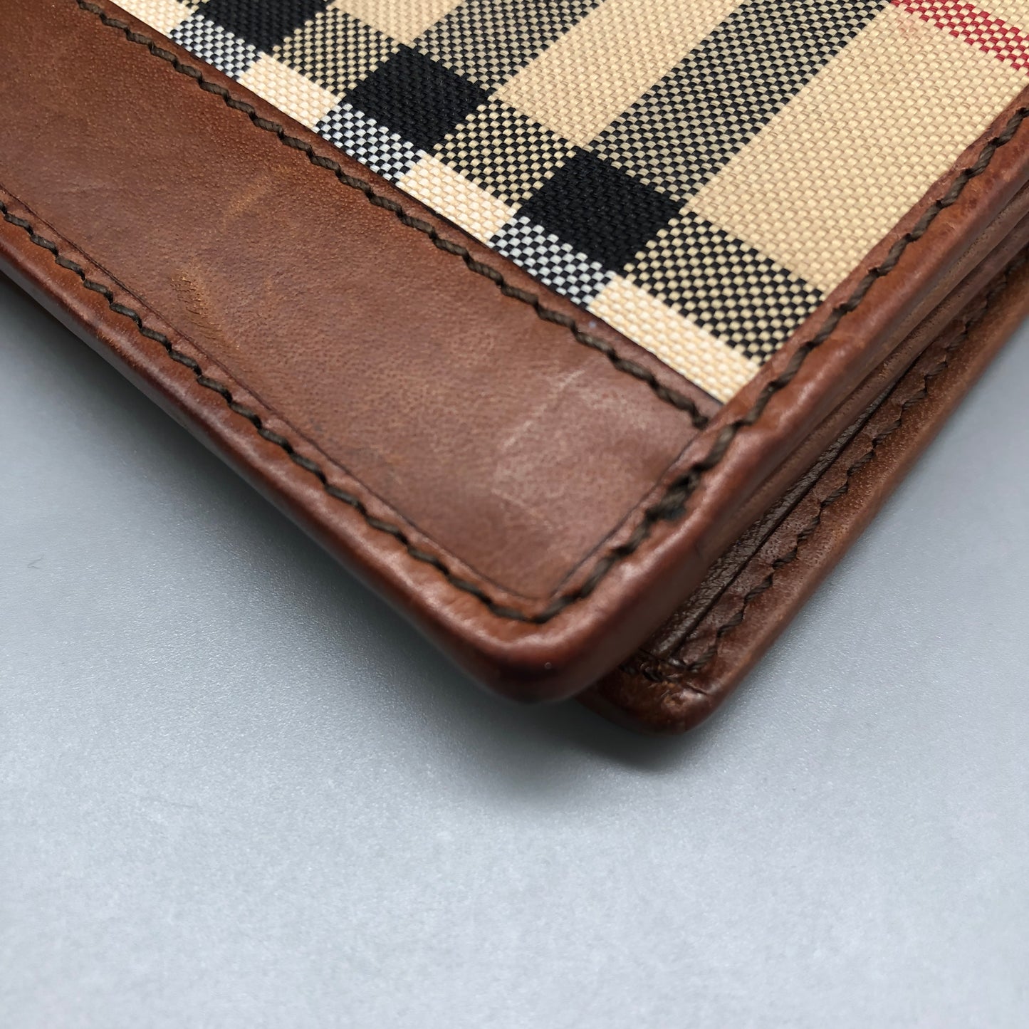 Burberry Beige/Brown Haymarket Check Long Wallet