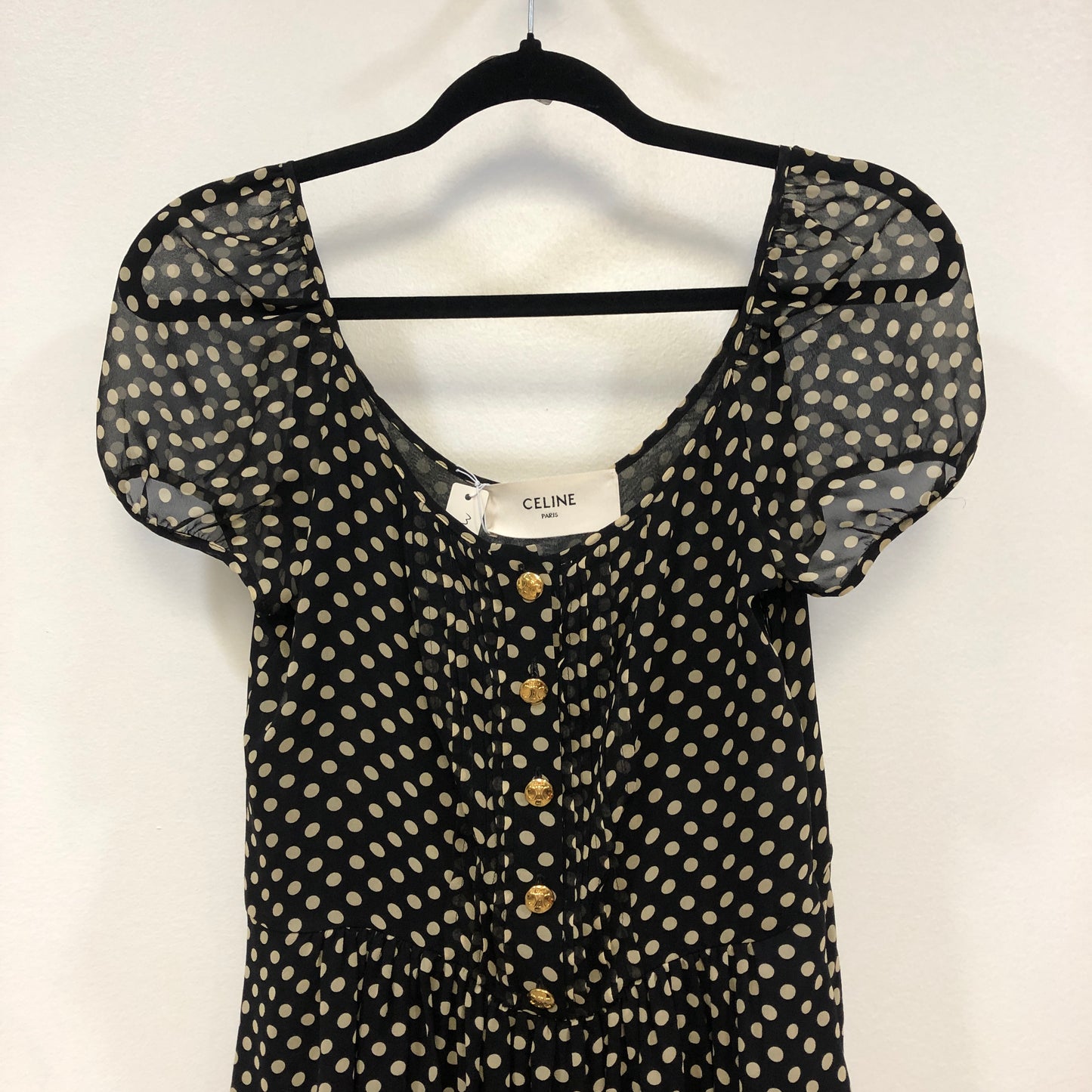 Celine Polka Dot Mini Dress Size 34