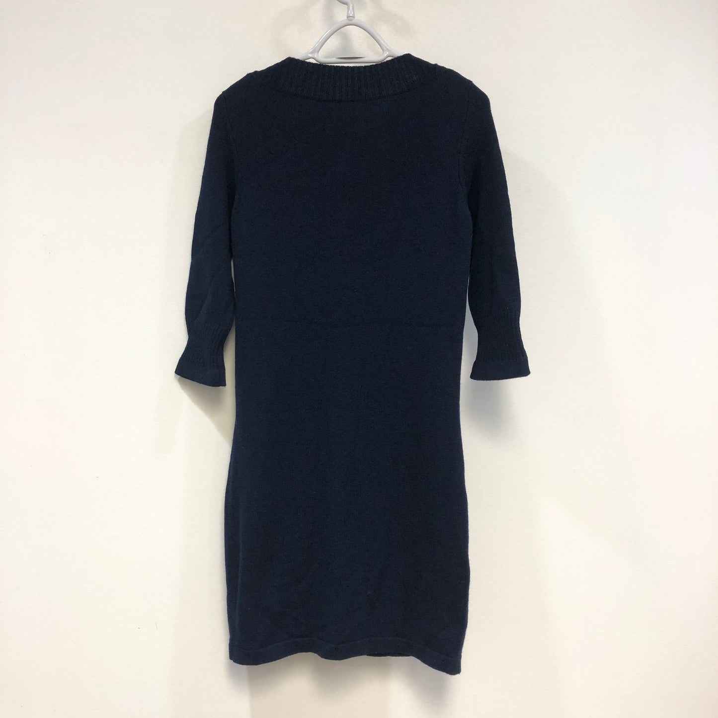 Chanel Navy Blue Knit Sheath Dress Size 34