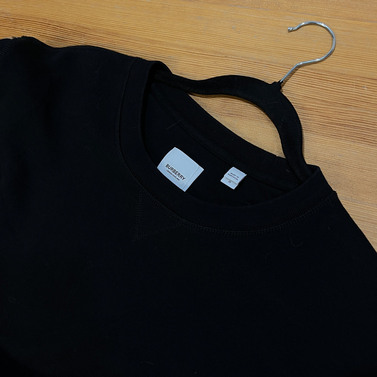 Burberry Black Crew Neck Sweatshirt Size L